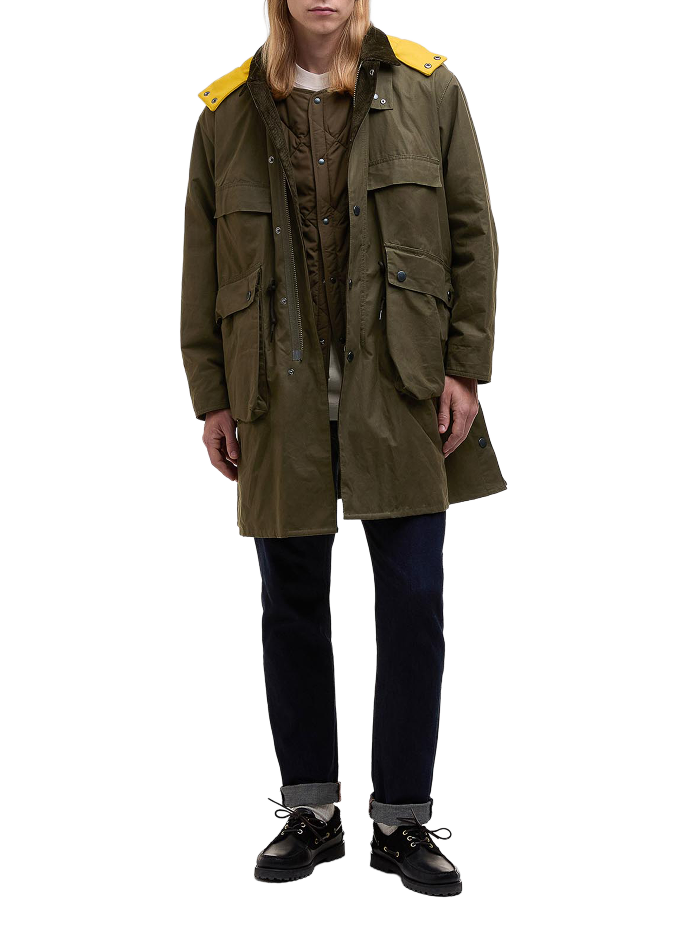 BARBOUR Mid-length cotton jacket Green
