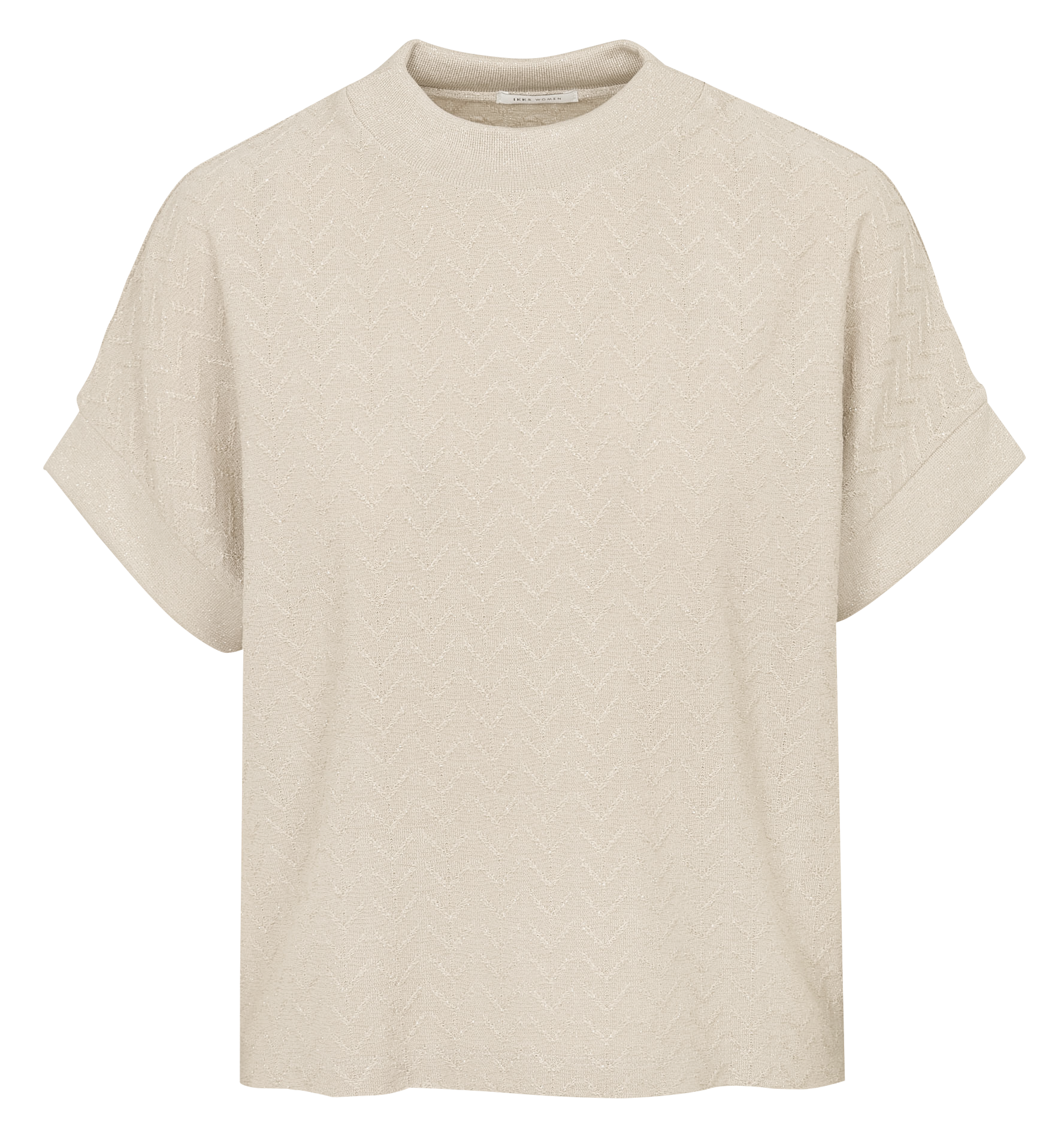 Top droit en maille IKKS Beige