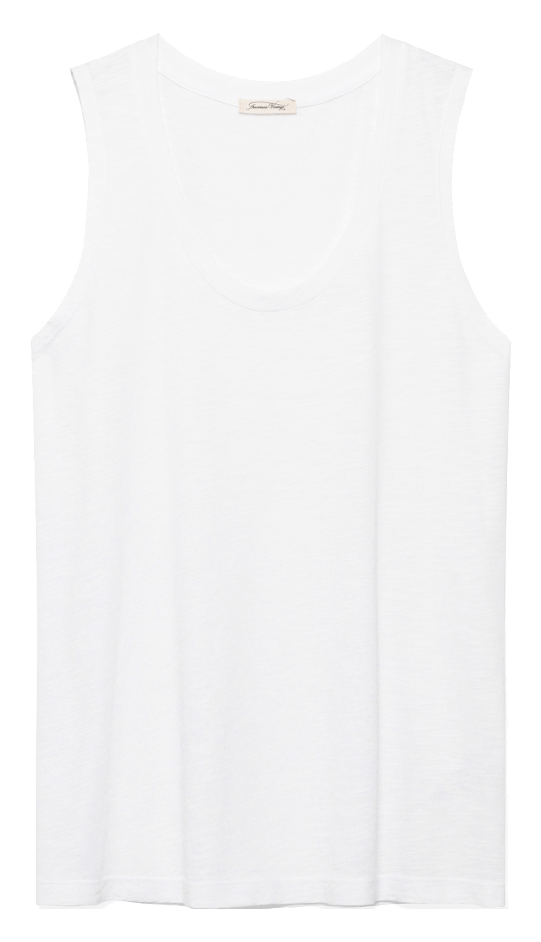 Débardeur col rond en coton mélangé Jacksonville AMERICAN VINTAGE Blanc