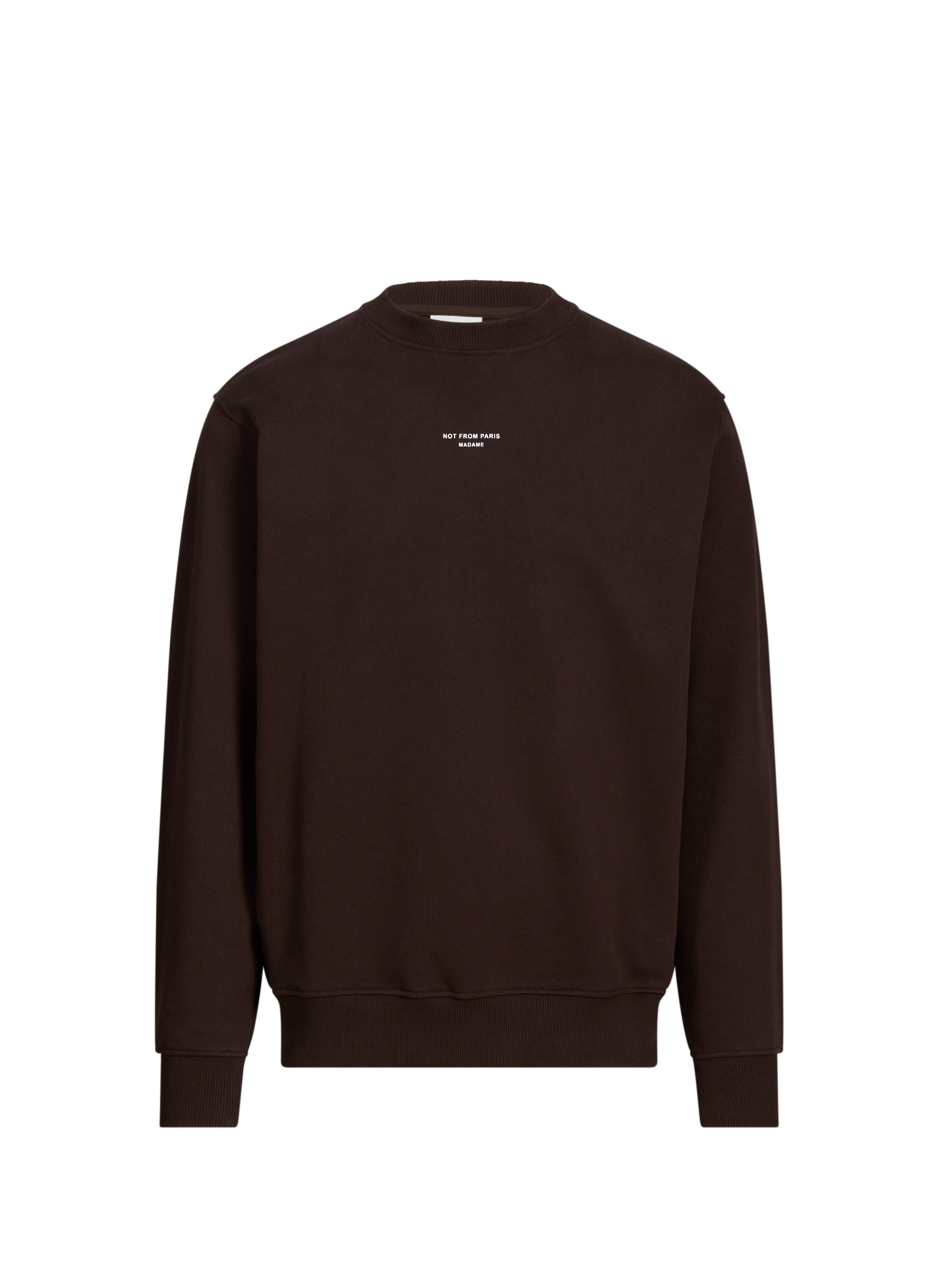 DROLE DE MONSIEUR Straight sweatshirt in terry cotton Brown