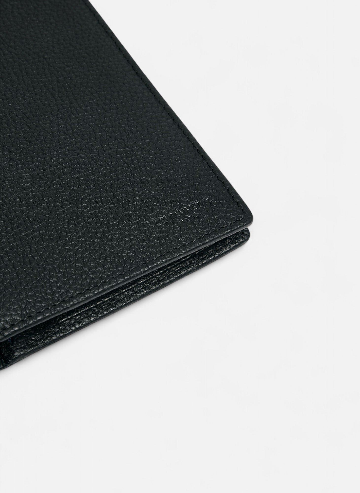 Grand portefeuille zippé charles en cuir grainé LE TANNEUR Noir