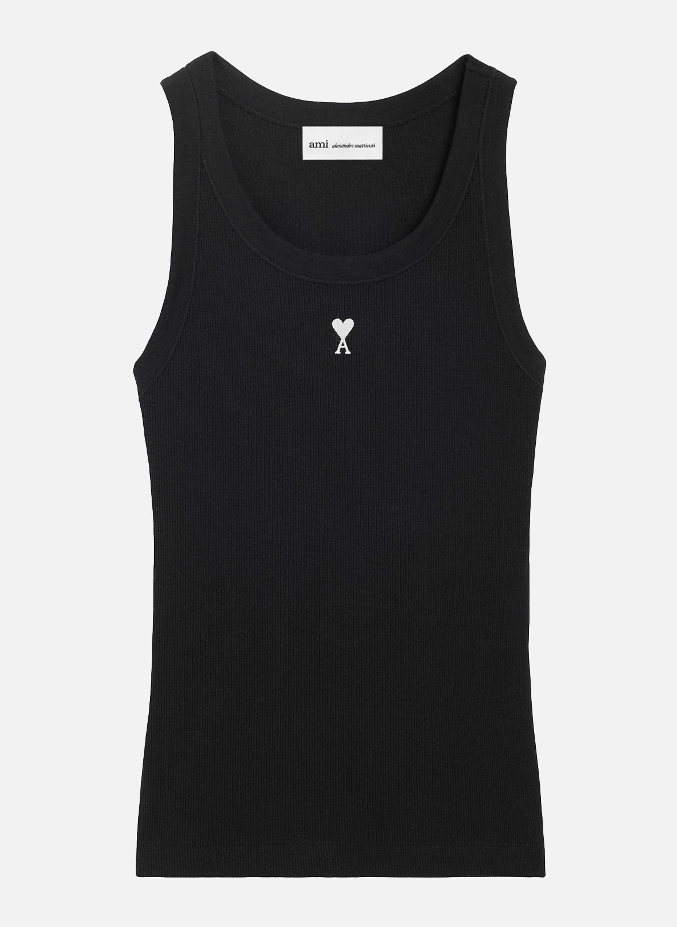 Debardeur ami de coeur en coton AMI PARIS Noir