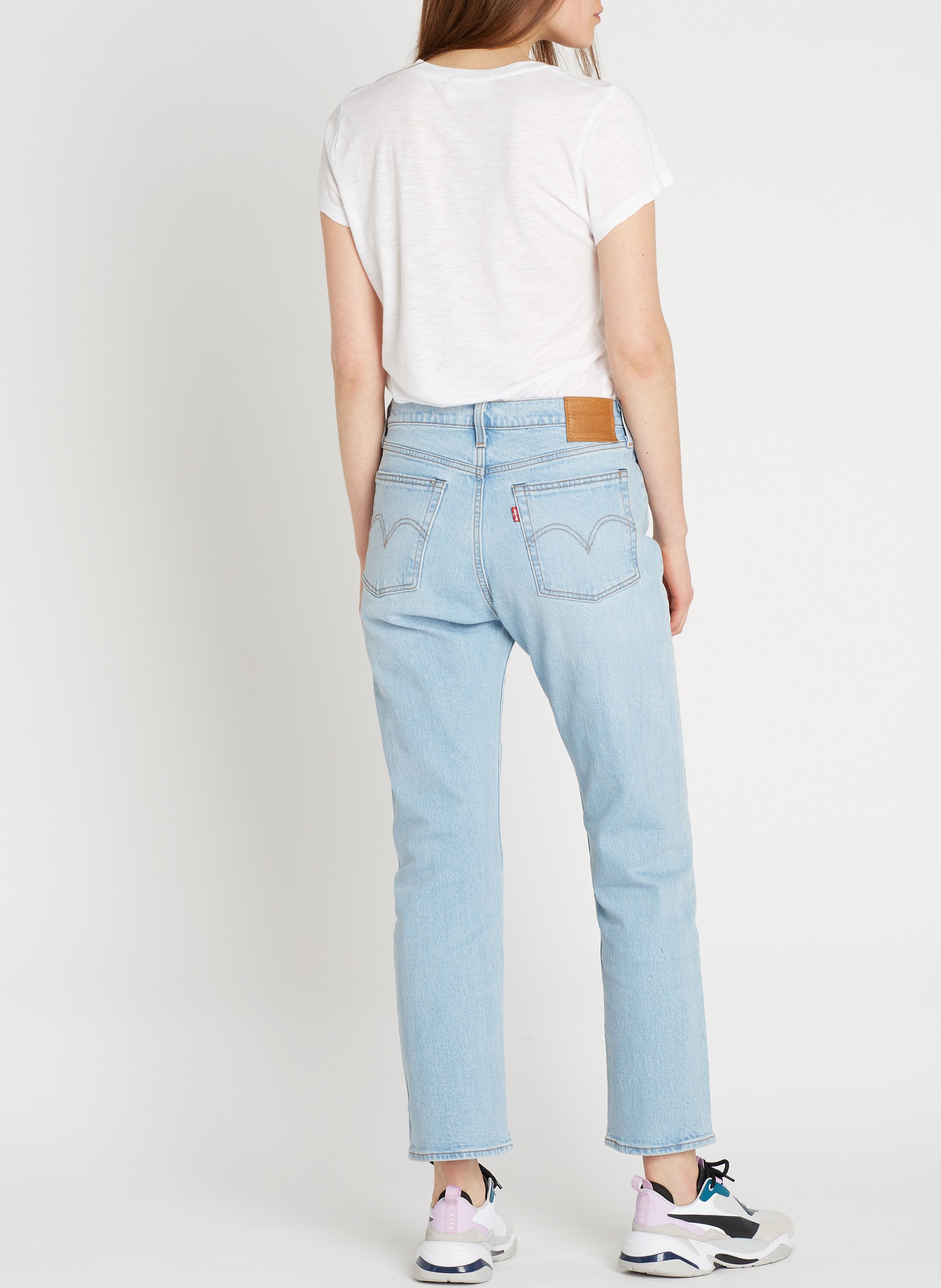 Tee-shirt col rond en coton mélangé jacksonville AMERICAN VINTAGE Blanc