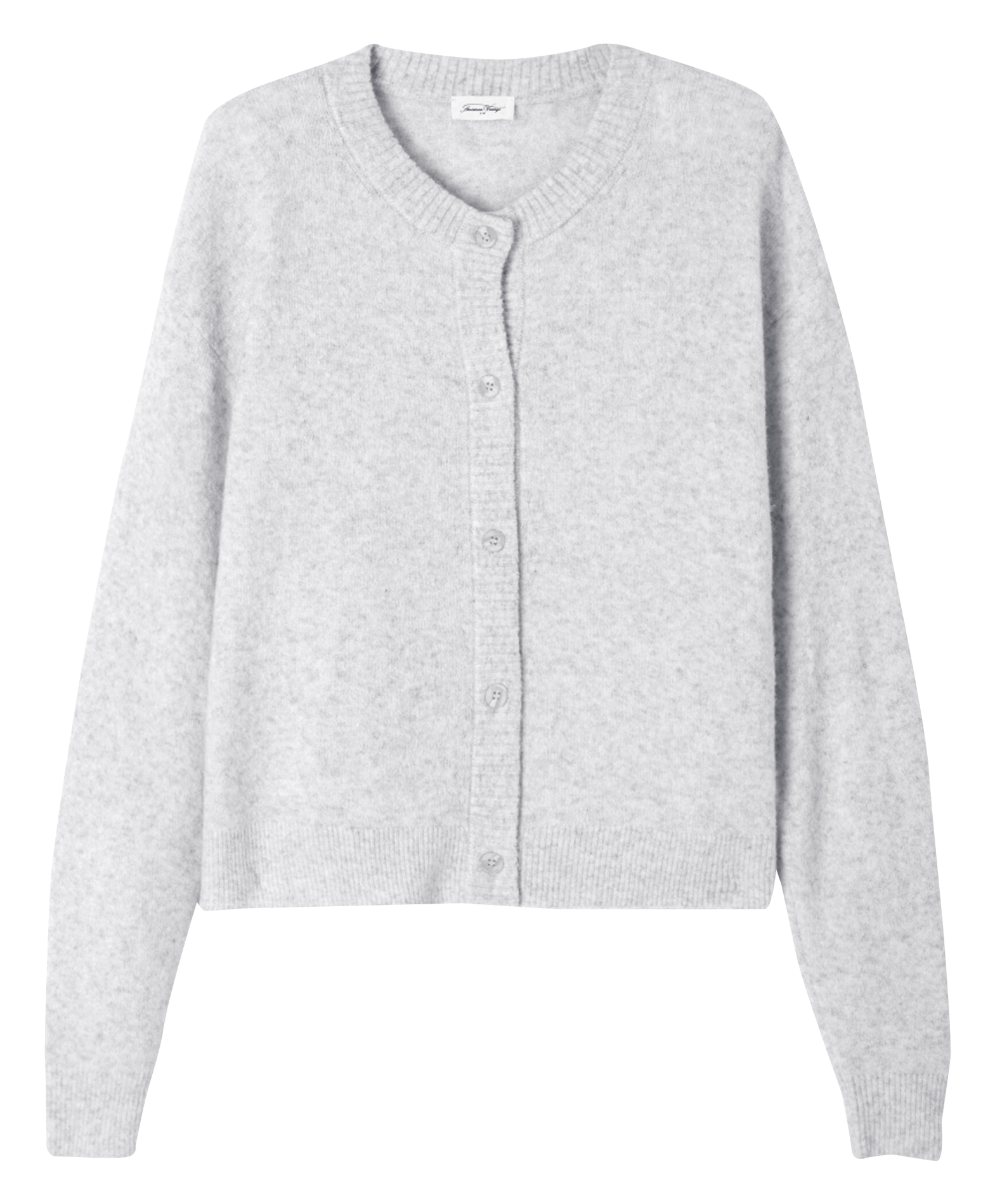 Gilet oversize col rond boutonné damsville AMERICAN VINTAGE Gris