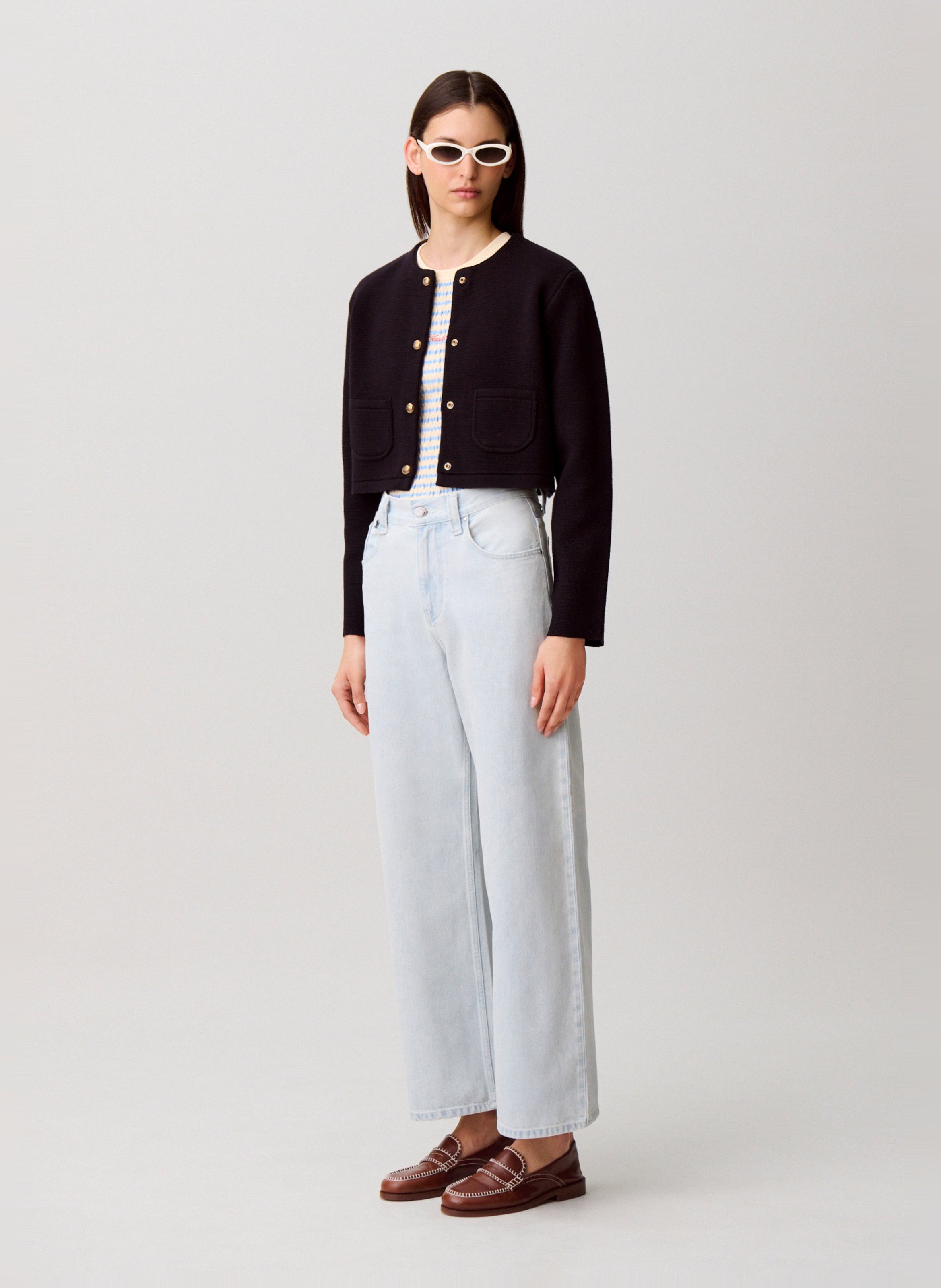 Jean large en coton CLAUDIE PIERLOT Bleu