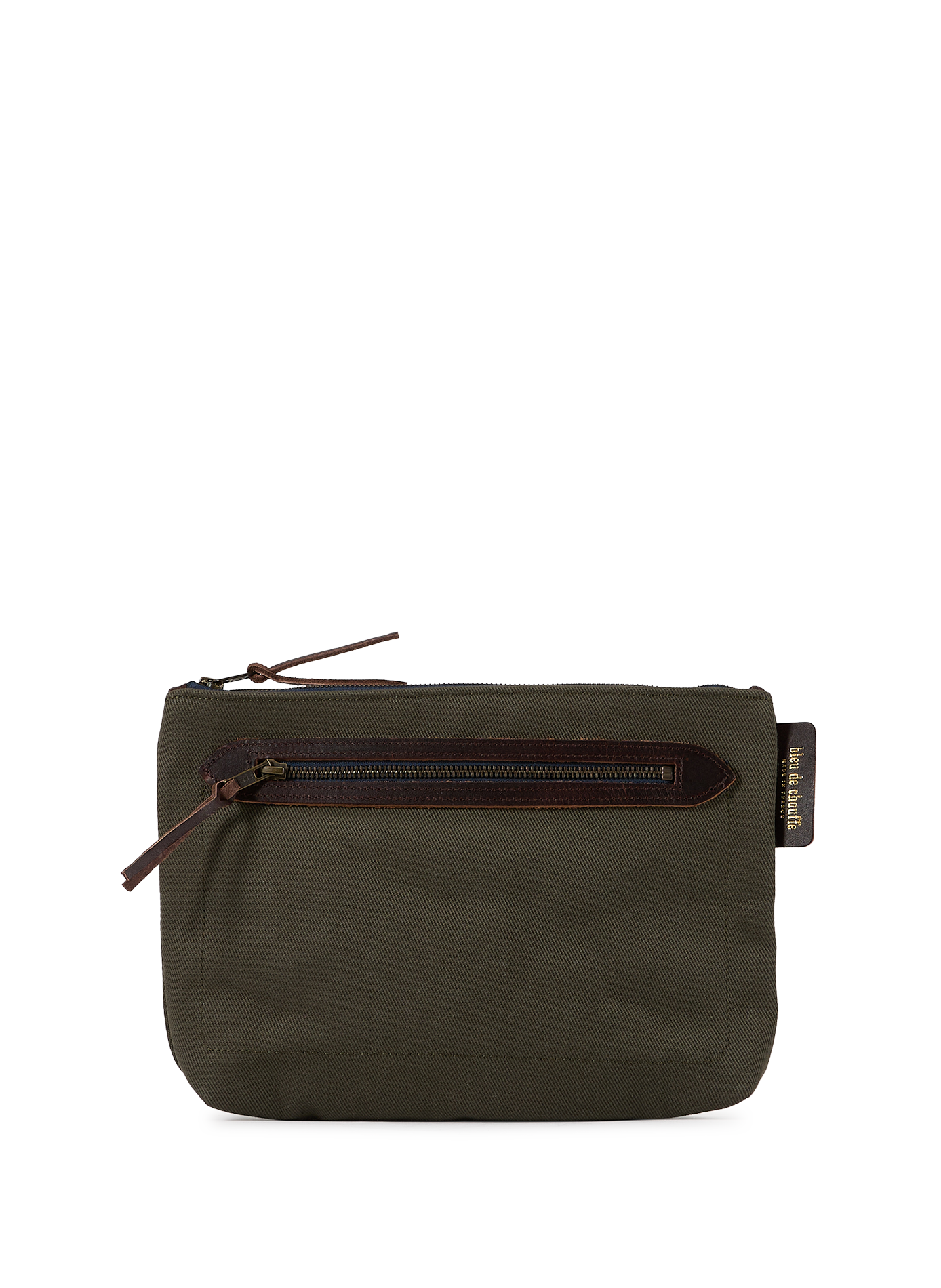 Trousse de toilette Zèbre en coton BLEU DE CHAUFFE Kaki