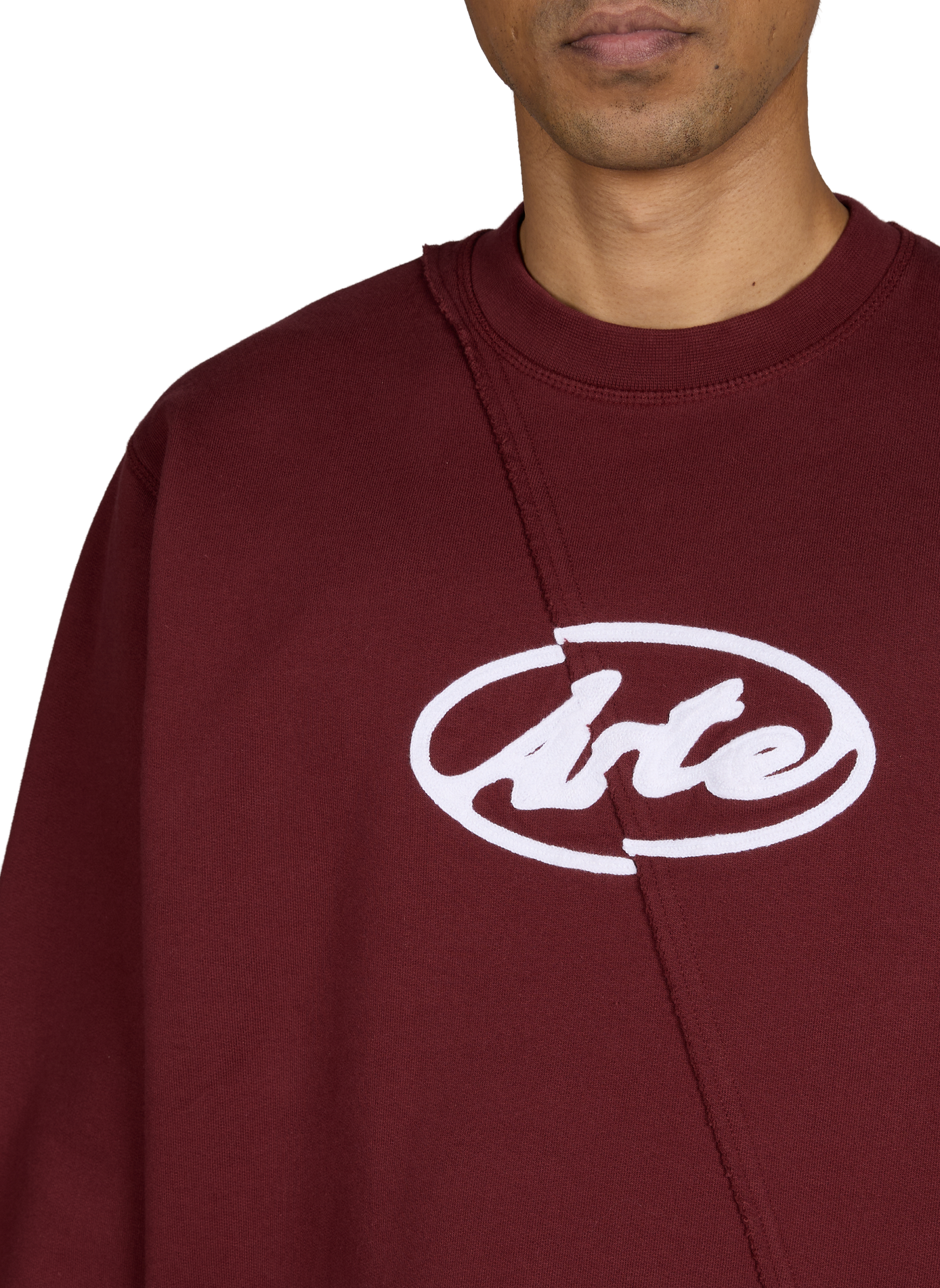 Embroidered sweatshirt with circular logo ARTE ANTWERP Red