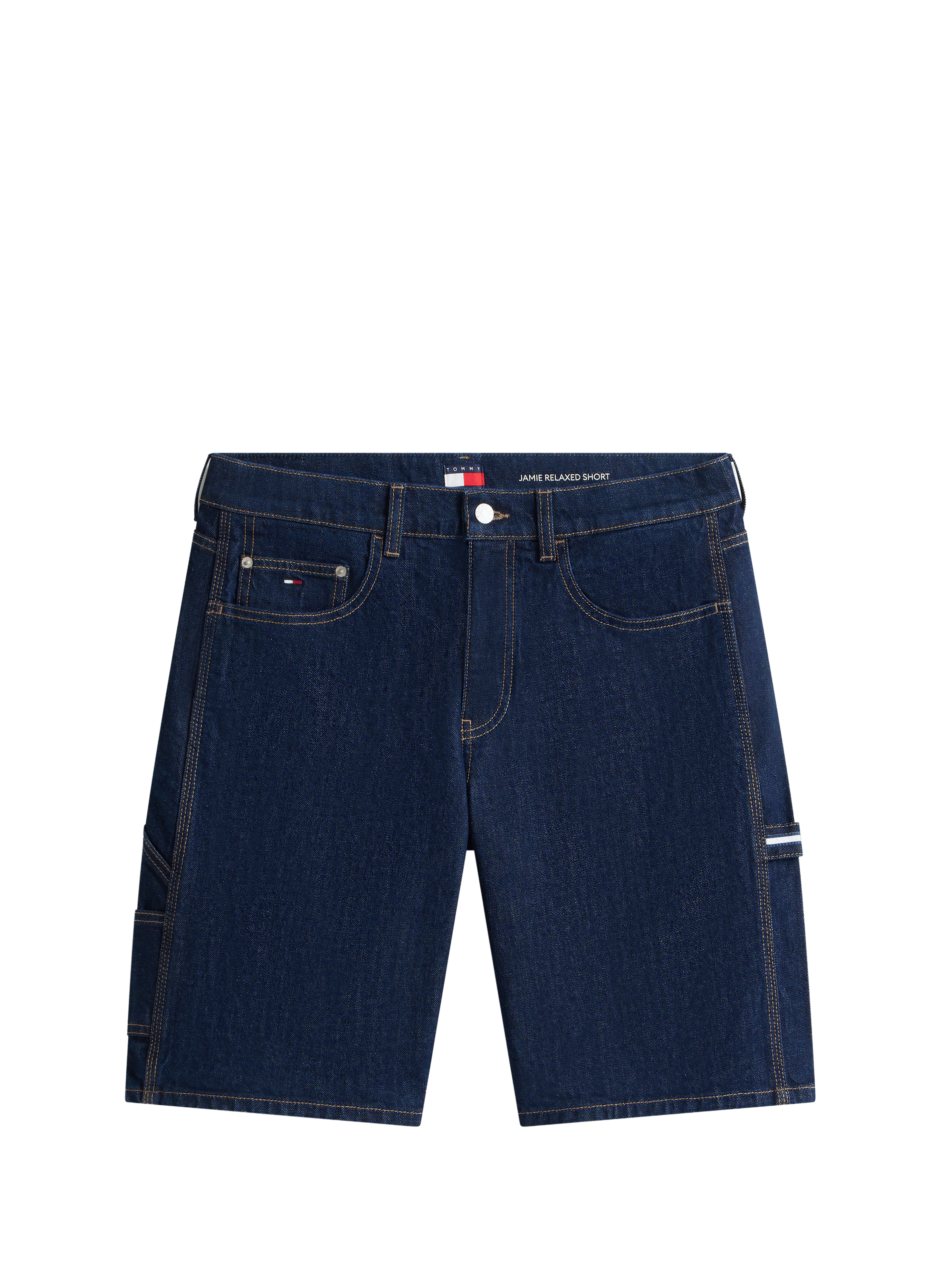Straight cotton denim Bermuda shorts TOMMY HILFIGER Blue