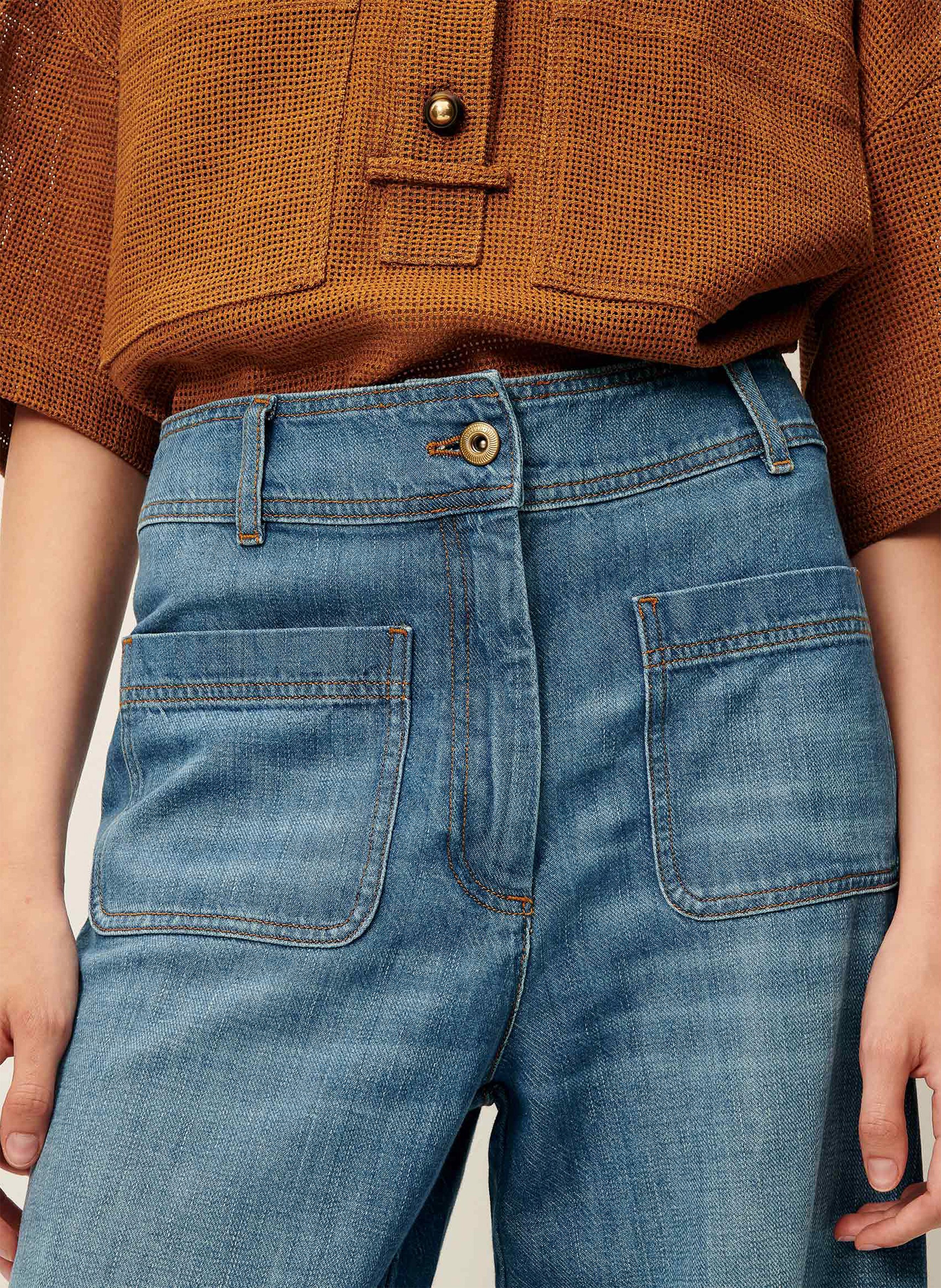 Jean bootcut en coton manhablue SESSUN Bleu