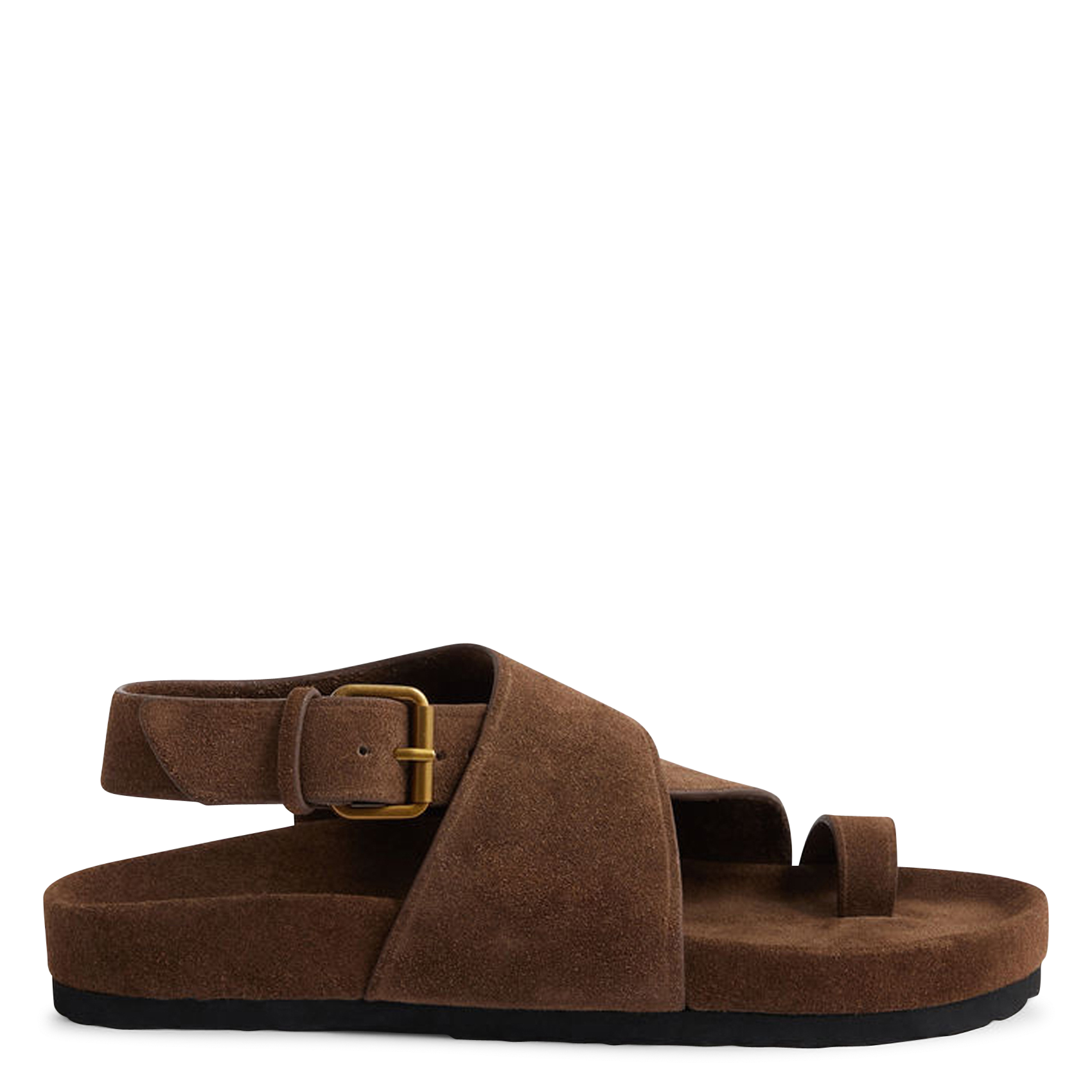Sandales à brides en cuir suède domani SOEUR Marron