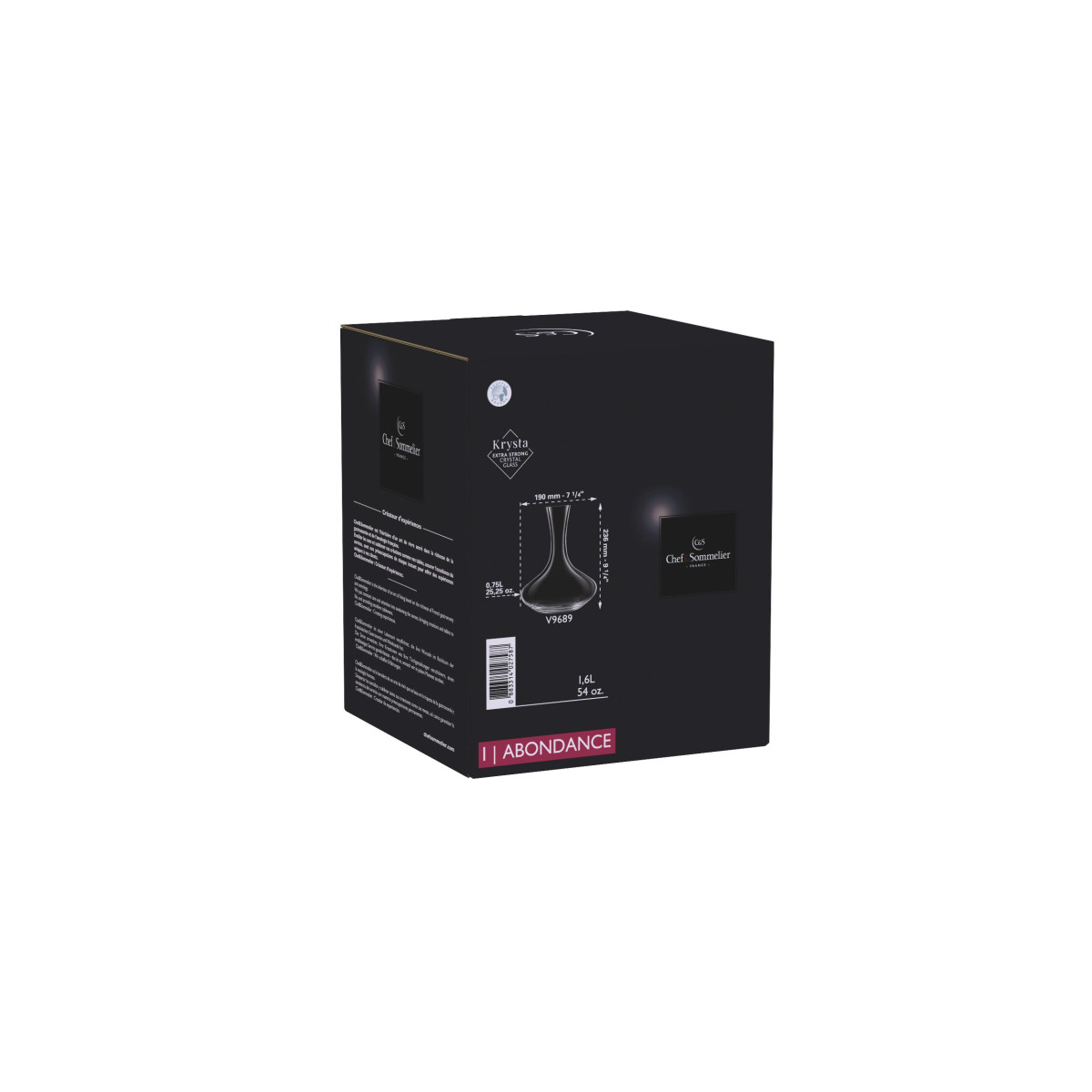 Abondance - carafe 1.6 l CHEF & SOMMELIER Transparent