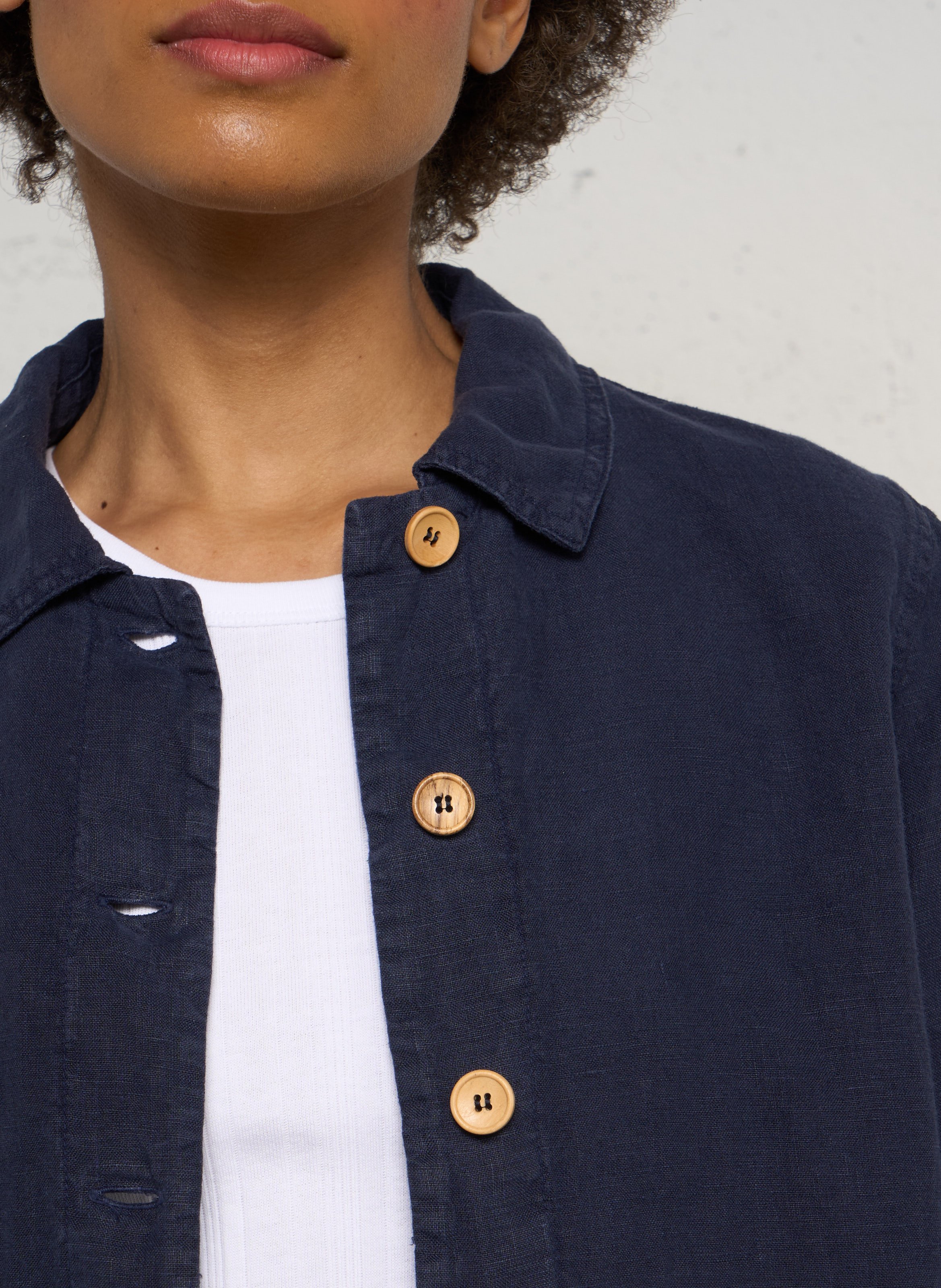 Chemise droite en lin ARMOR-LUX Bleu