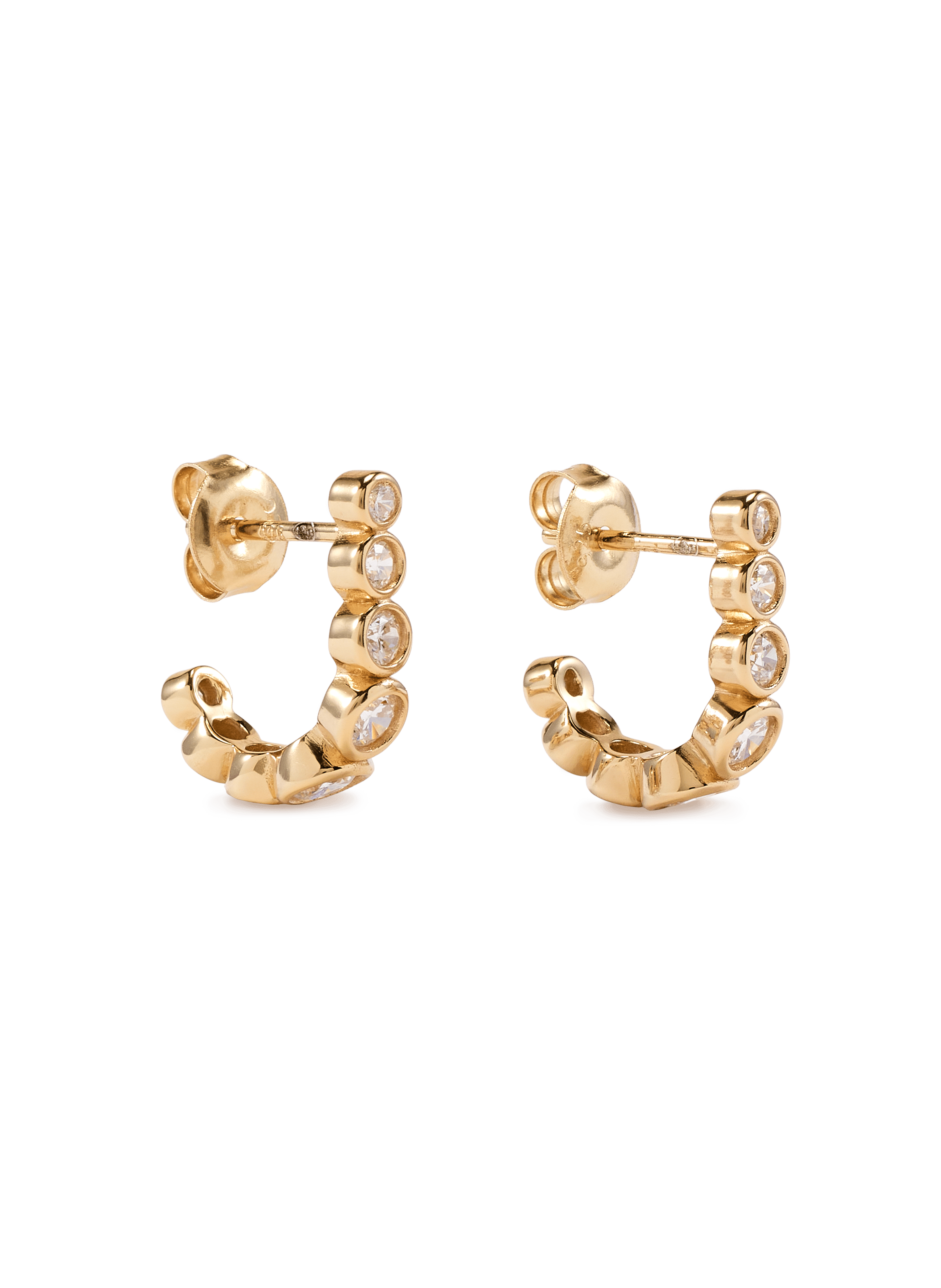 Boucles d'oreille Odette avec pierres RAGBAG Doré