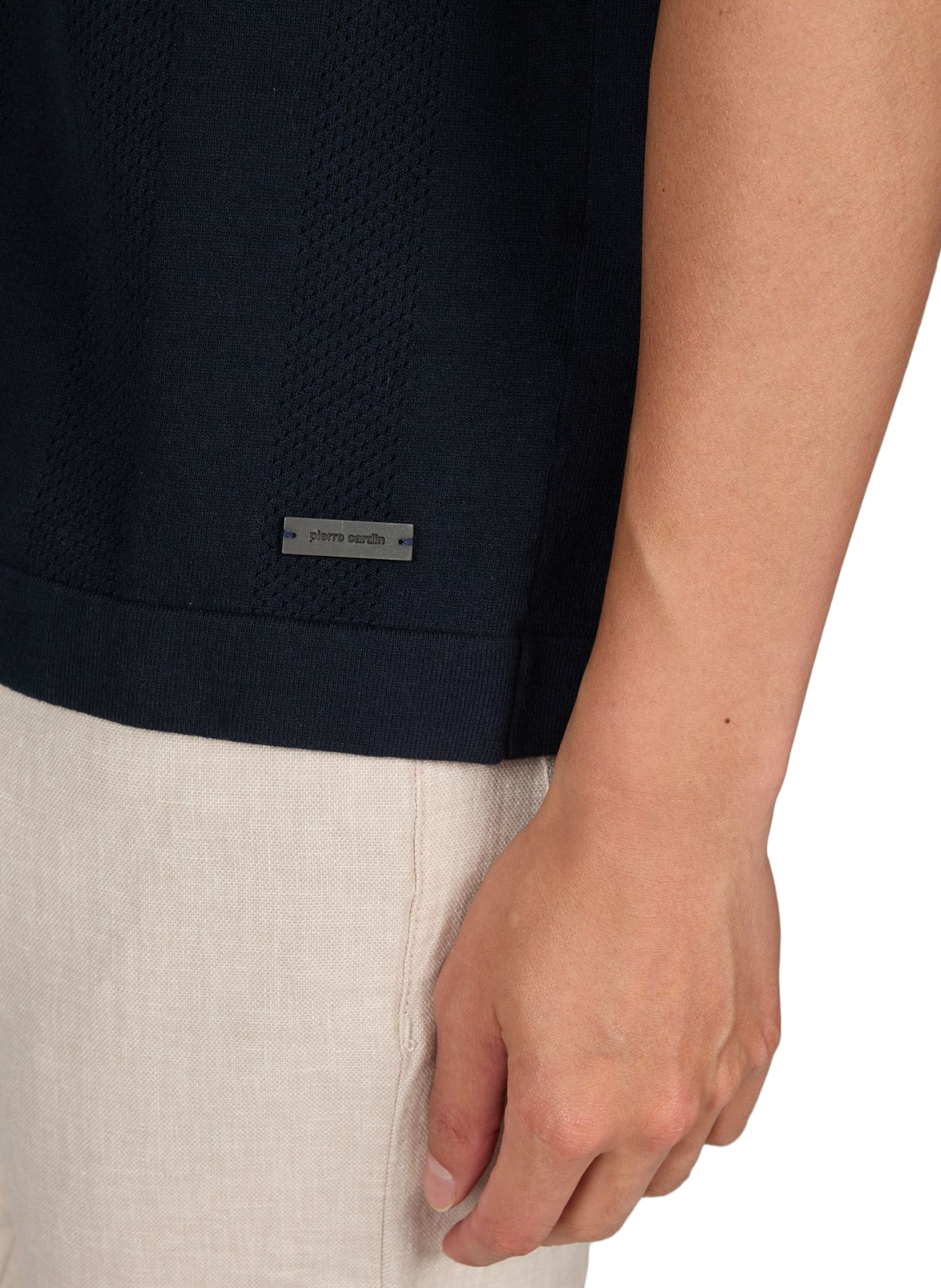 Chemise à manches courtes en coton mélangé PIERRE CARDIN Bleu