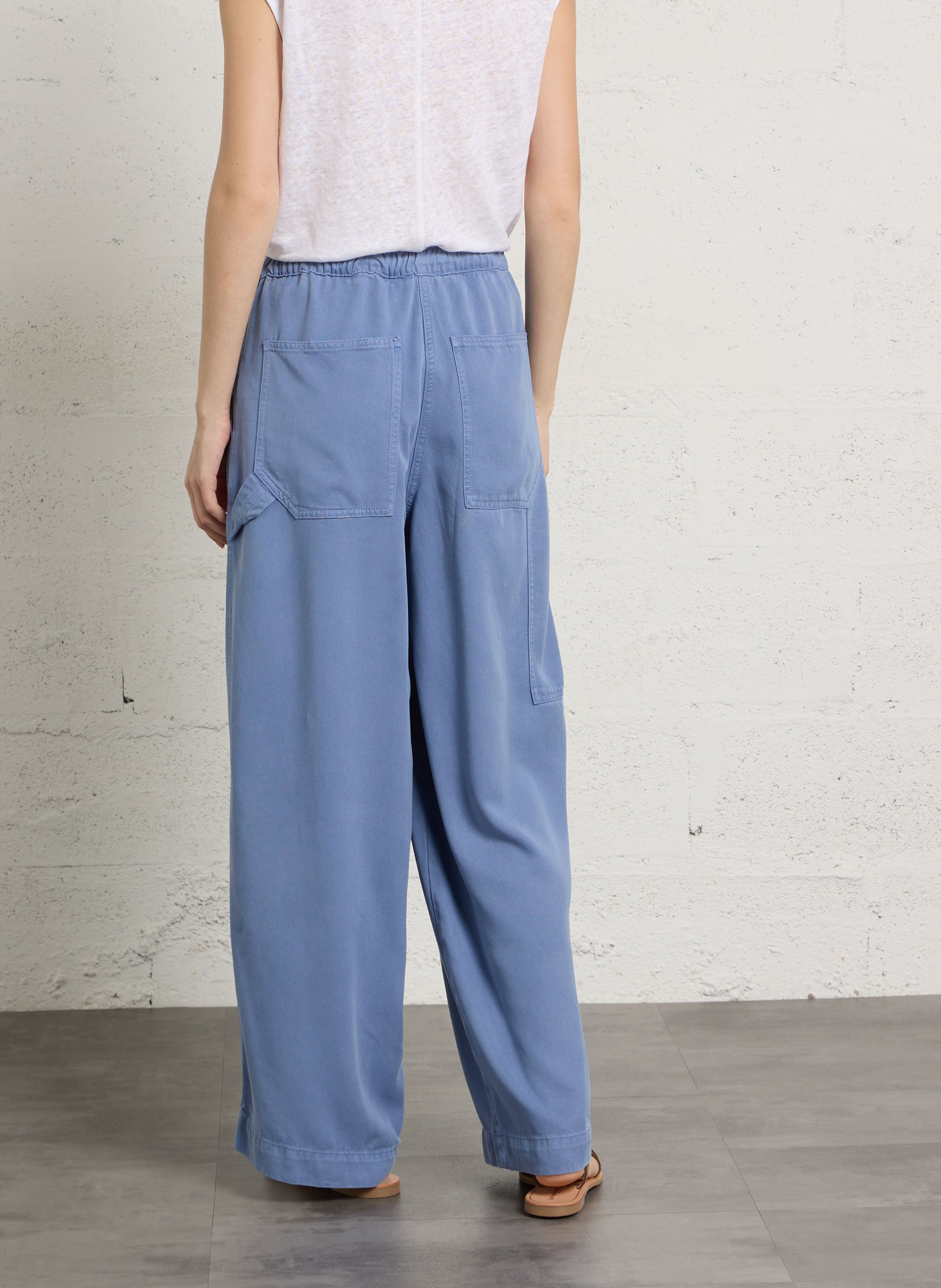 Pantalon large uni japtown AMERICAN VINTAGE Bleu