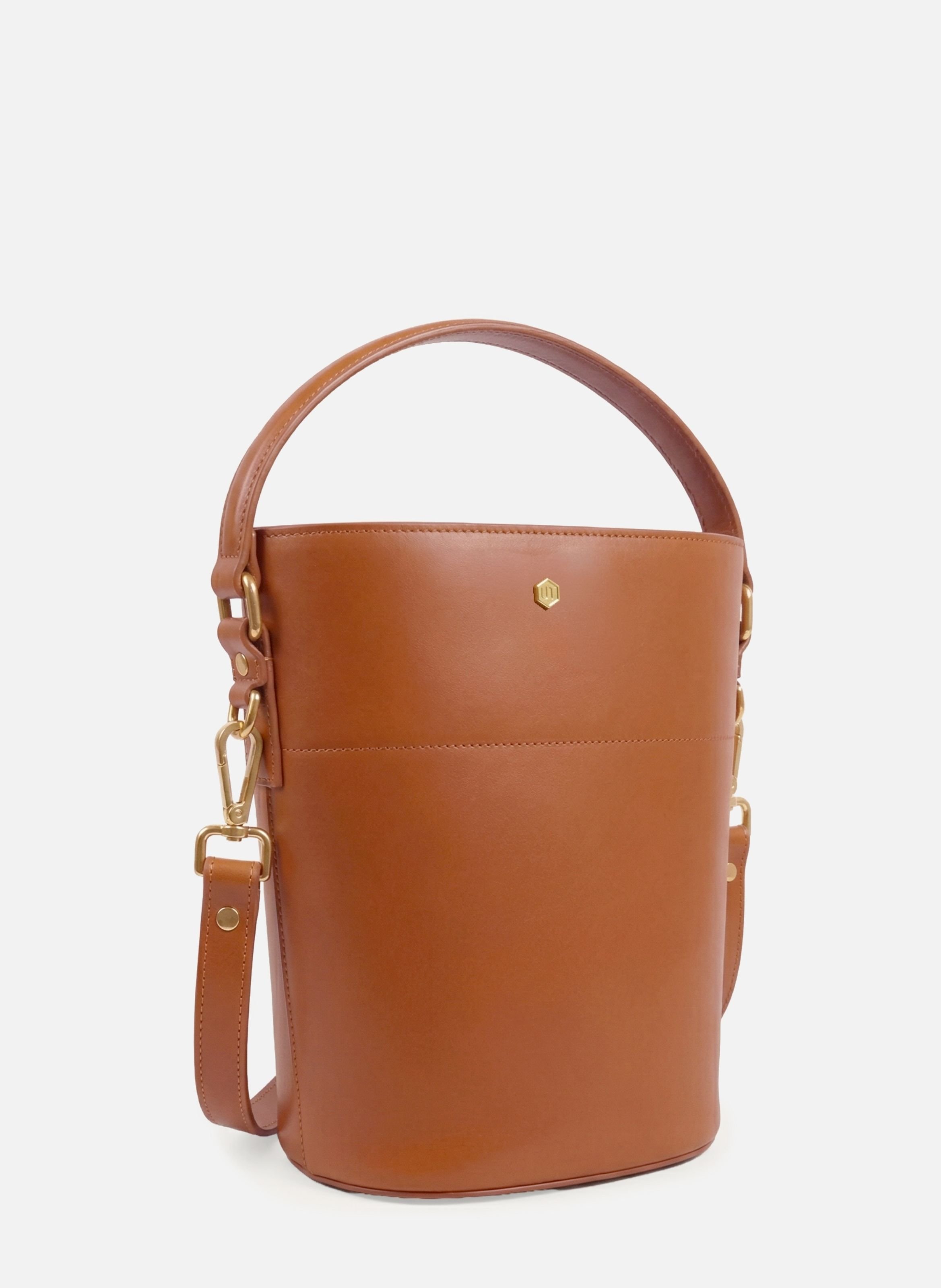 Sac seau margot cuir JULES & JENN Marron