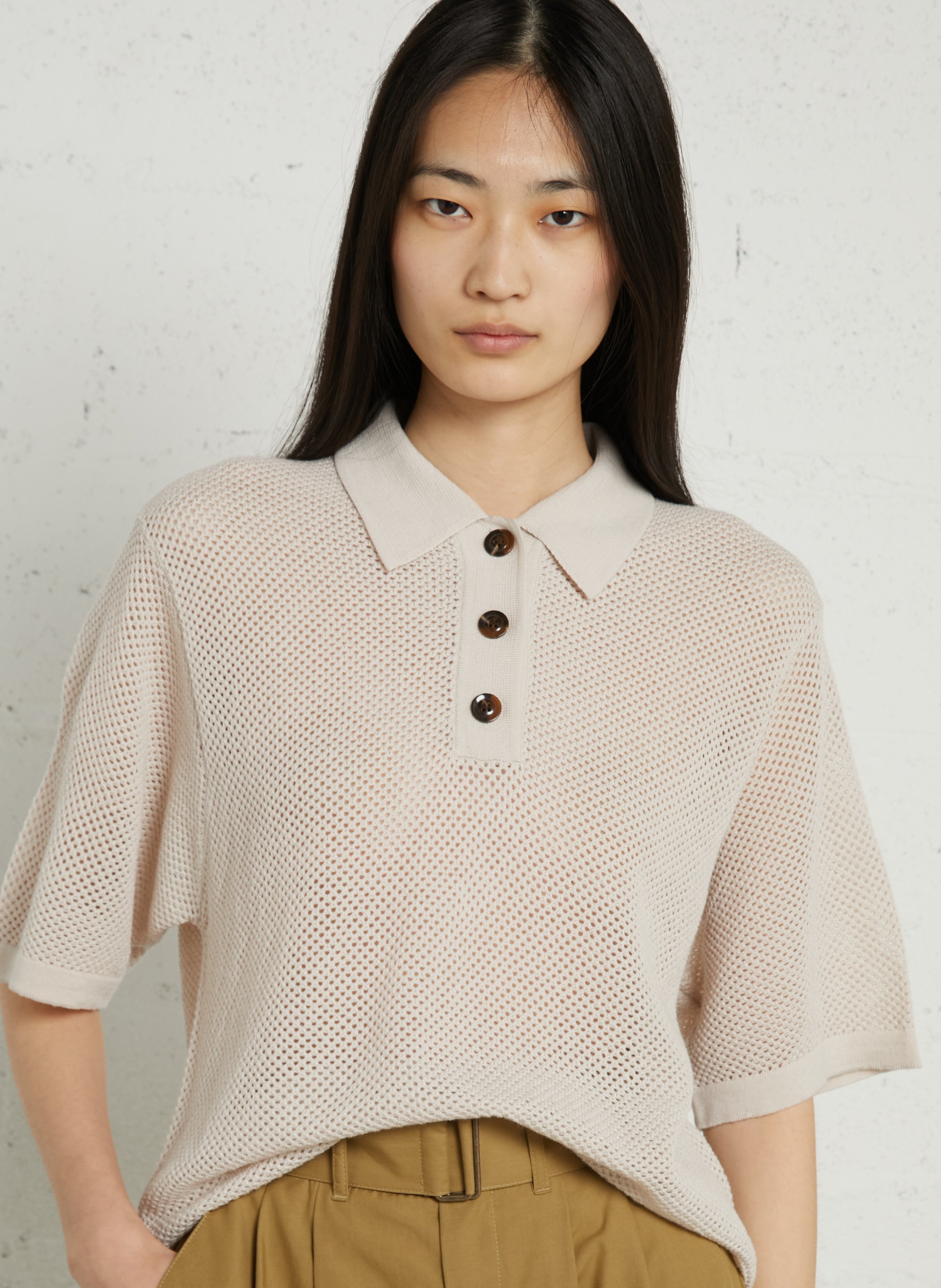 Polo en laine harvey SOEUR Blanc