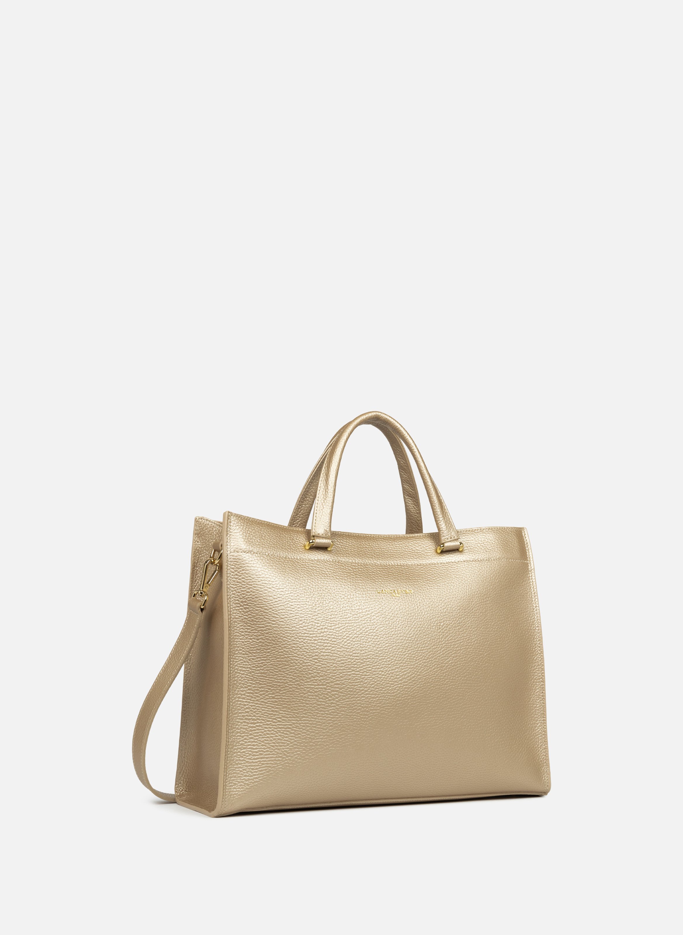 Large tote bag - foulonné double LANCASTER Golden