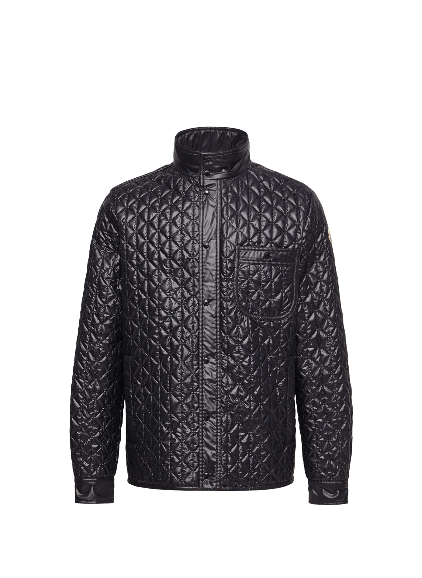 Quilted straight jacket MONCLER Blue