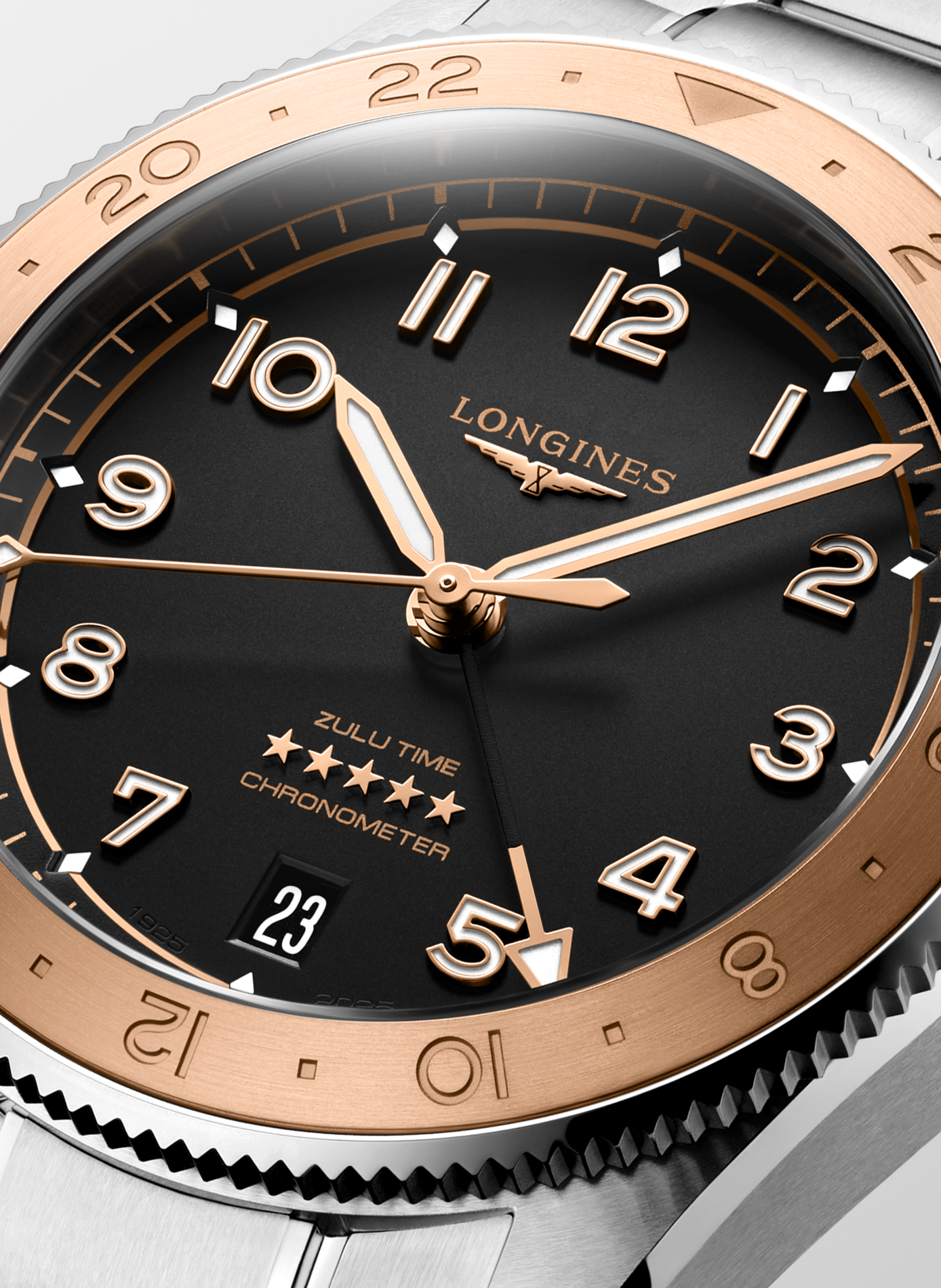 Montre automatique Longines Spirit en acier inoxydable LONGINES Noir