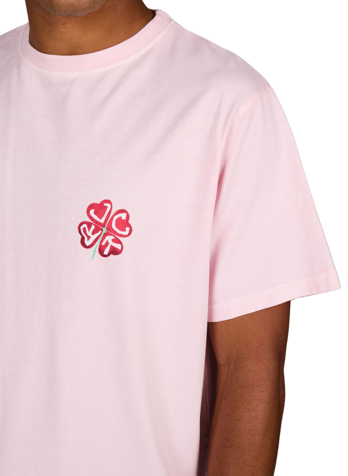 Baumwoll-T-Shirt JACKER. Rosa