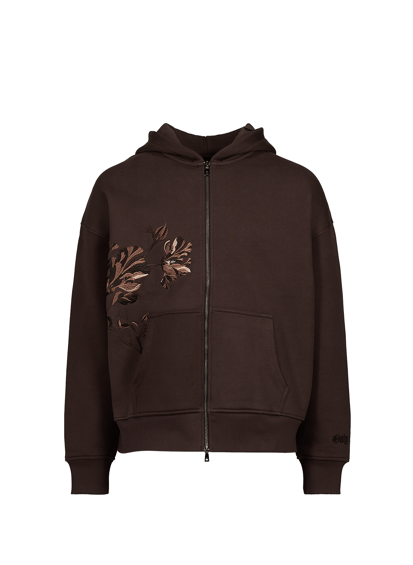 Oversized sweatshirt with embroidered details in cotton ONLY THE BLIND Brown