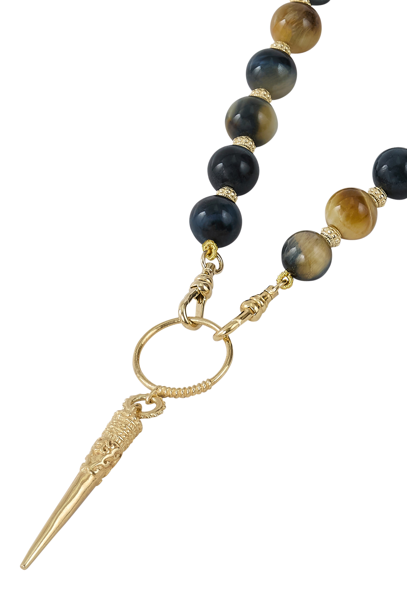 Ketting met parels in het zwart BA&SH Goud