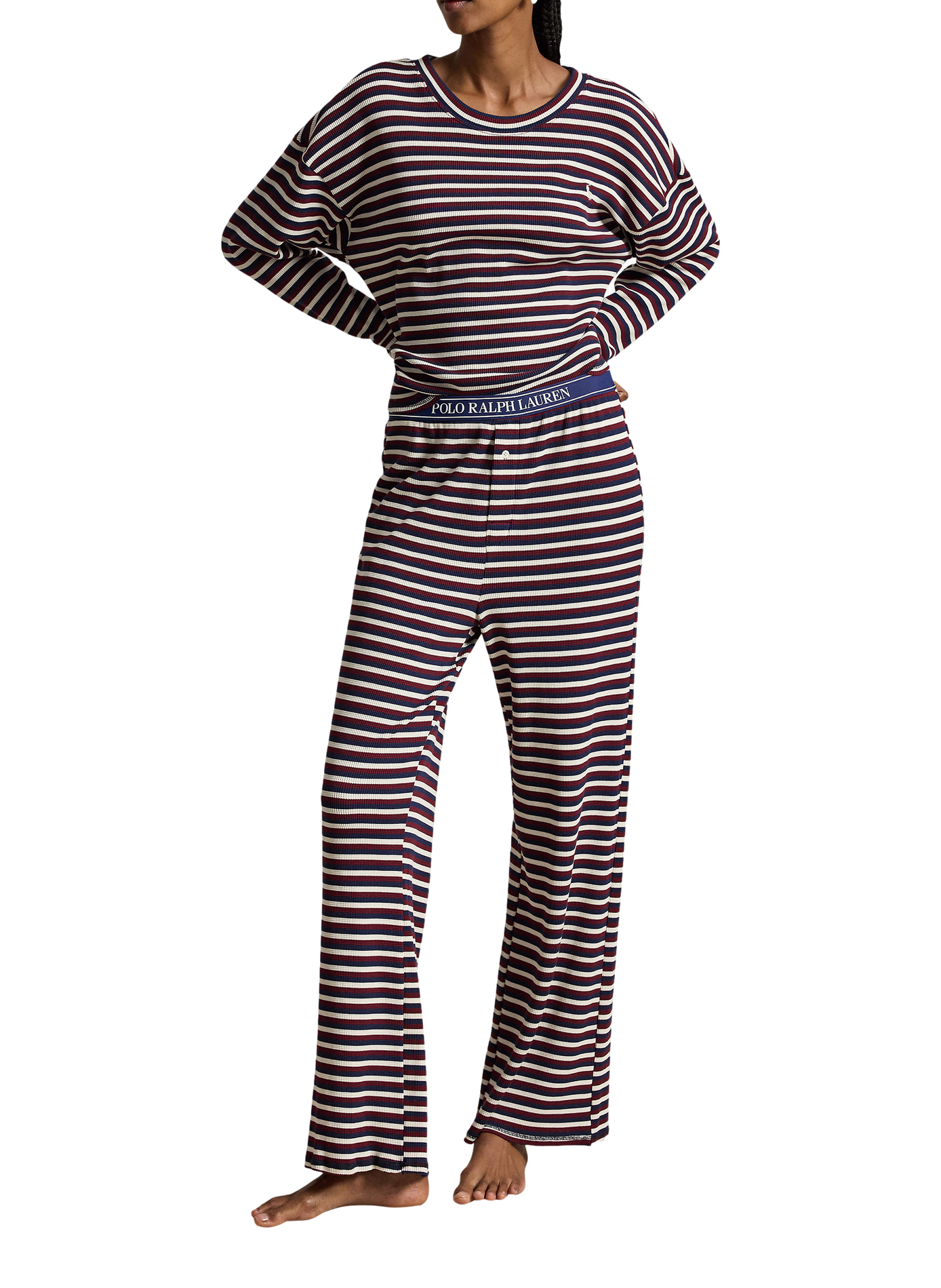 Ensemble de pyjama rayé en coton mélangé  POLO RALPH LAUREN Multicolore