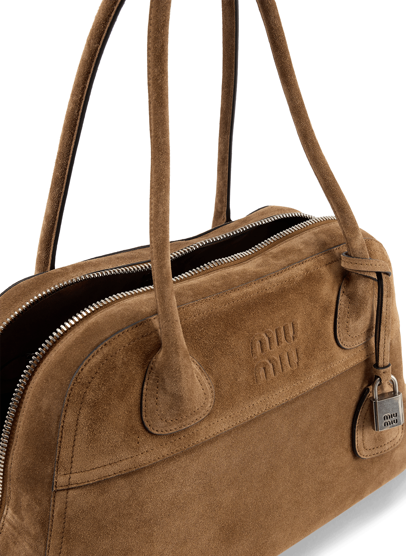 Vivant-tas van suèdeleer MIU MIU Bruin