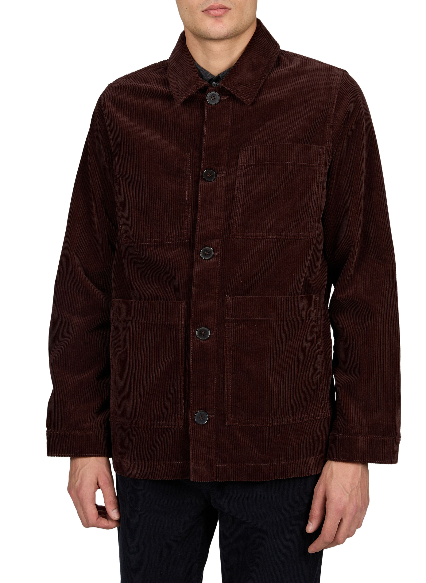 Straight Esteve jacket in ribbed cotton | Red LAFAURIE Men