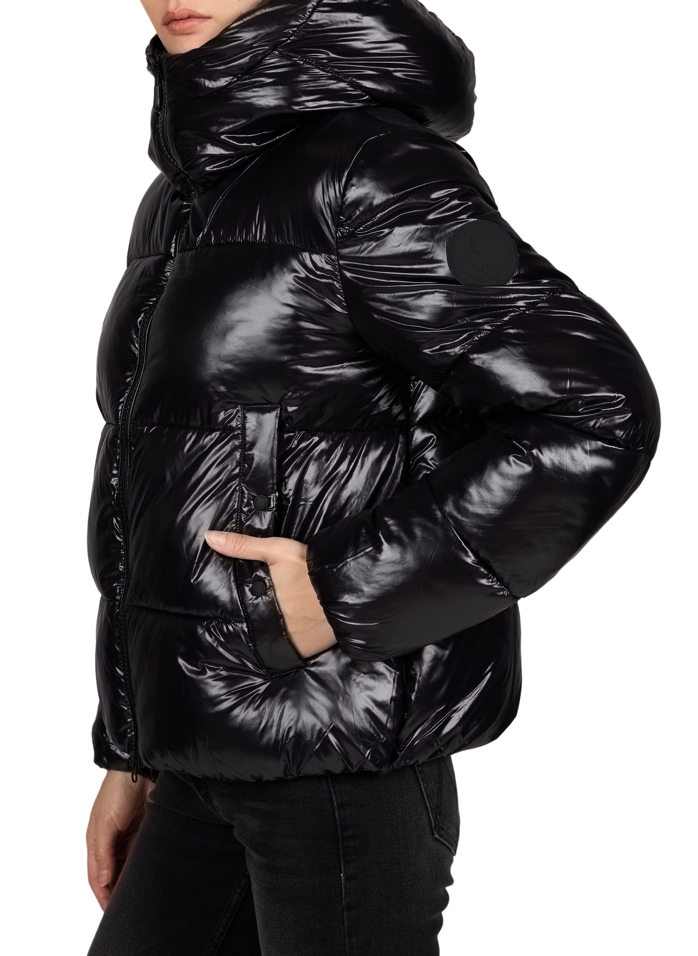 Quilted straight down jacket SAVE THE DUCK Black