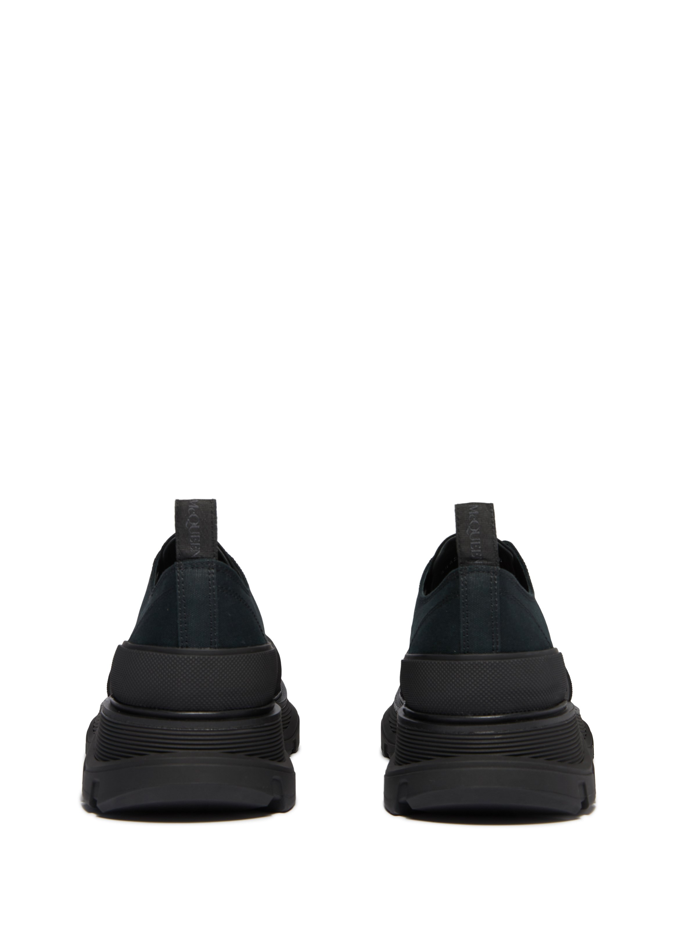 Baskets à lacets Tread Slick en coton ALEXANDER MCQUEEN Noir