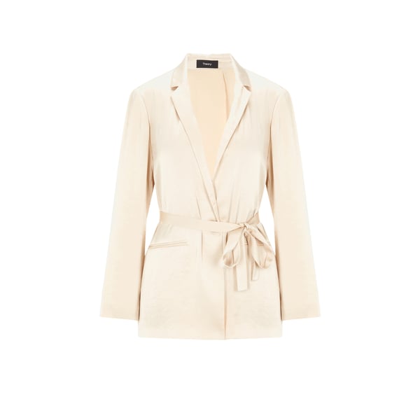 Veste ceinturée en satin