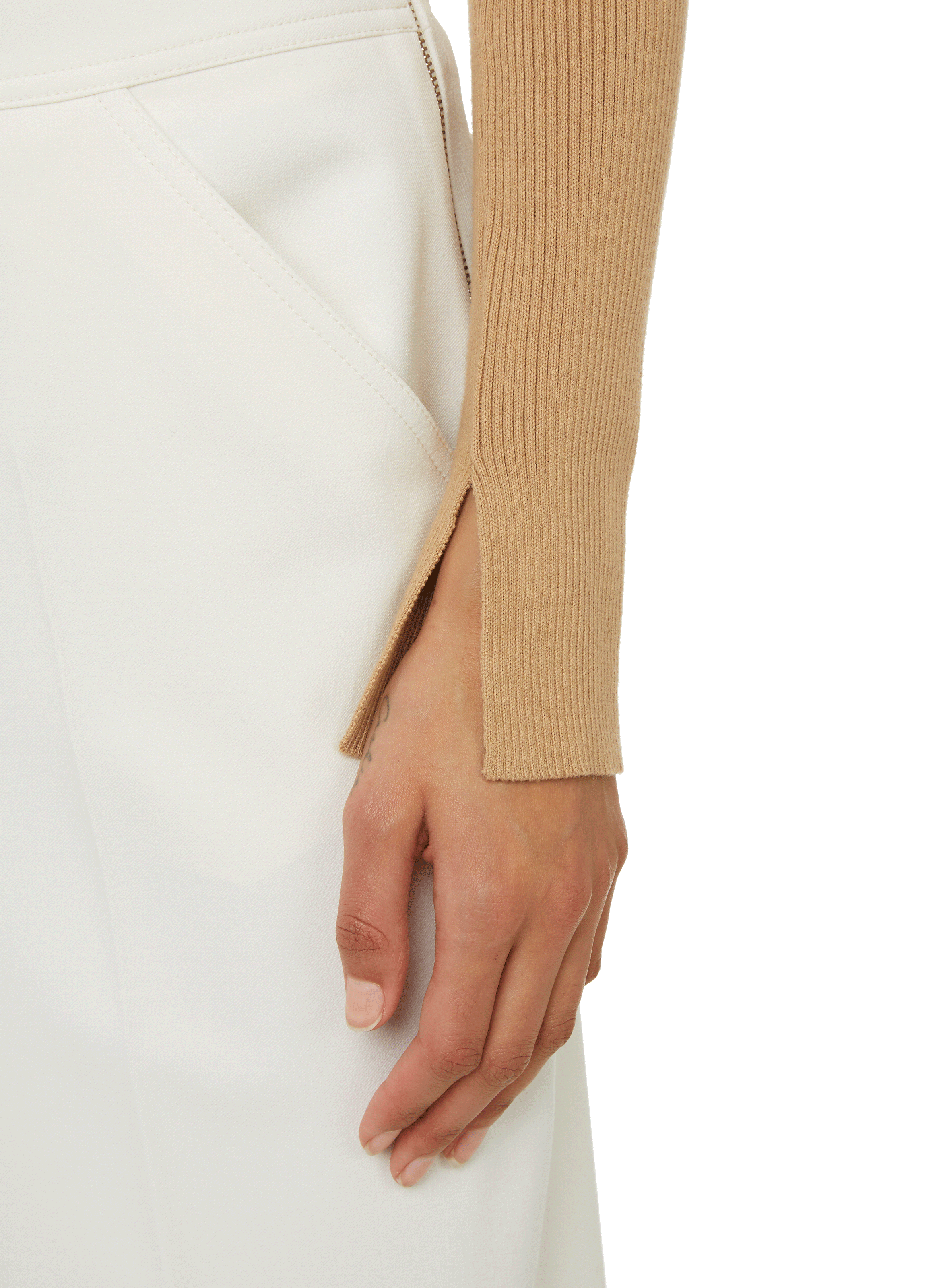 Pull côtelé en coton SAISON 1865 Marron