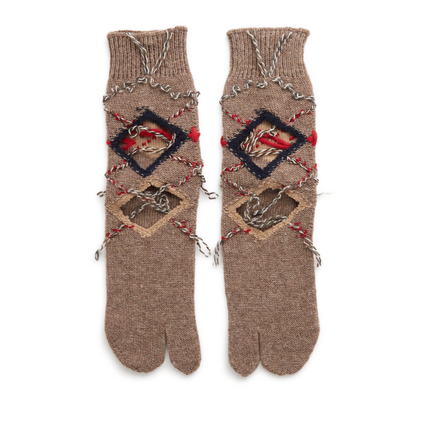 Maison Margiela Wool Socks In Brown