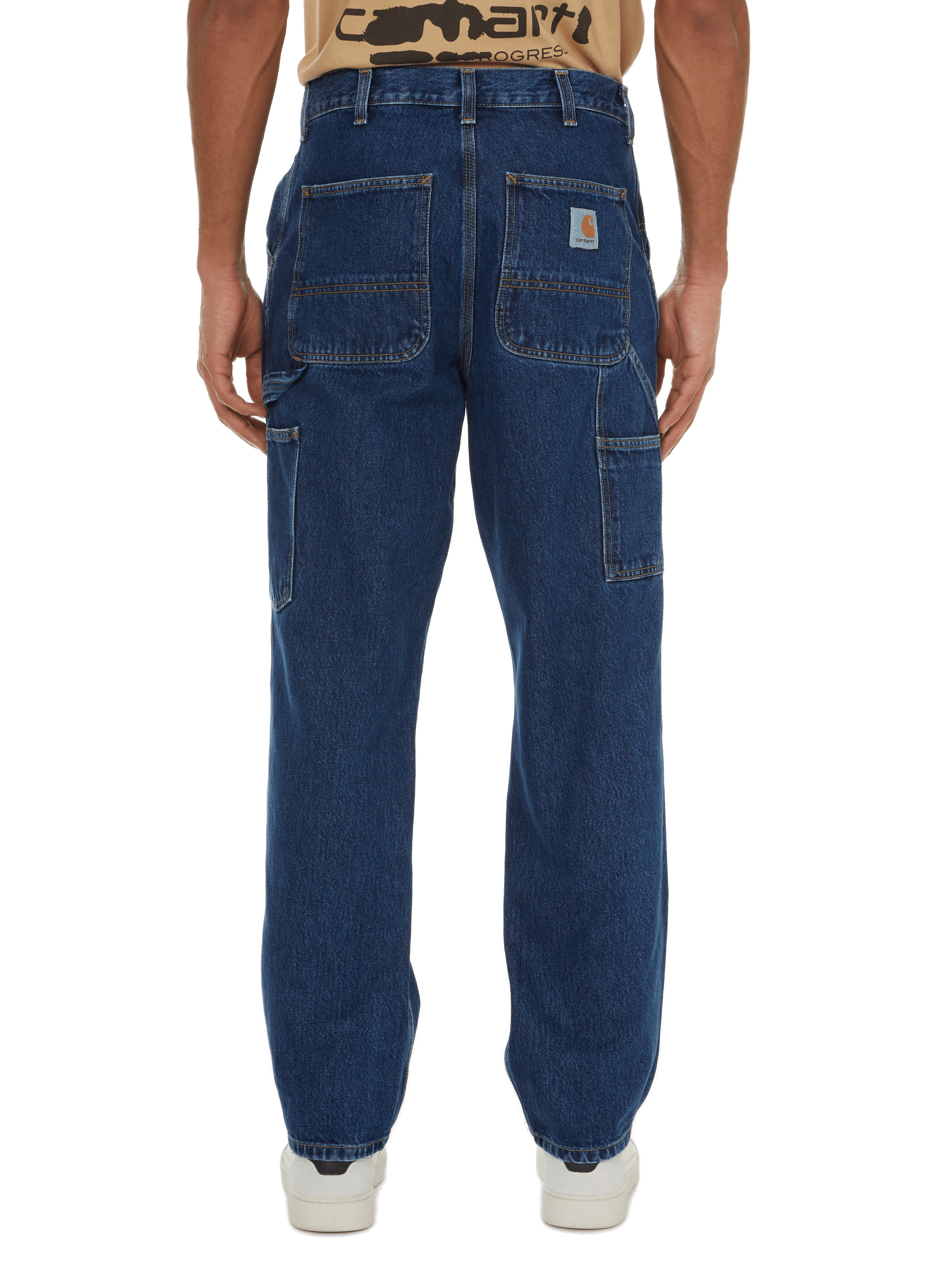 Jean droit en coton CARHARTT WIP Bleu