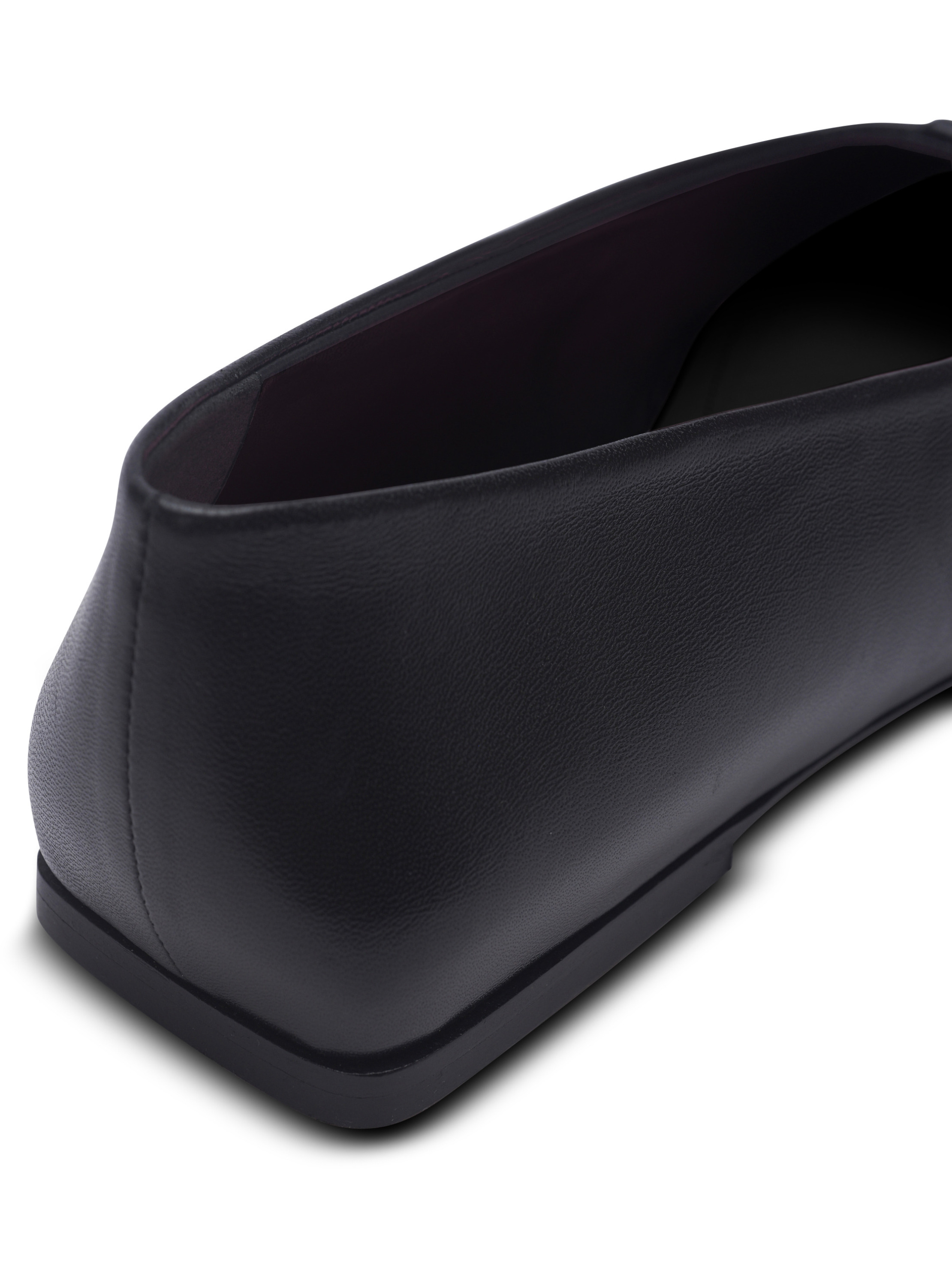 Ballerines safety pin en cuir d’agneau froncé BALMAIN Noir