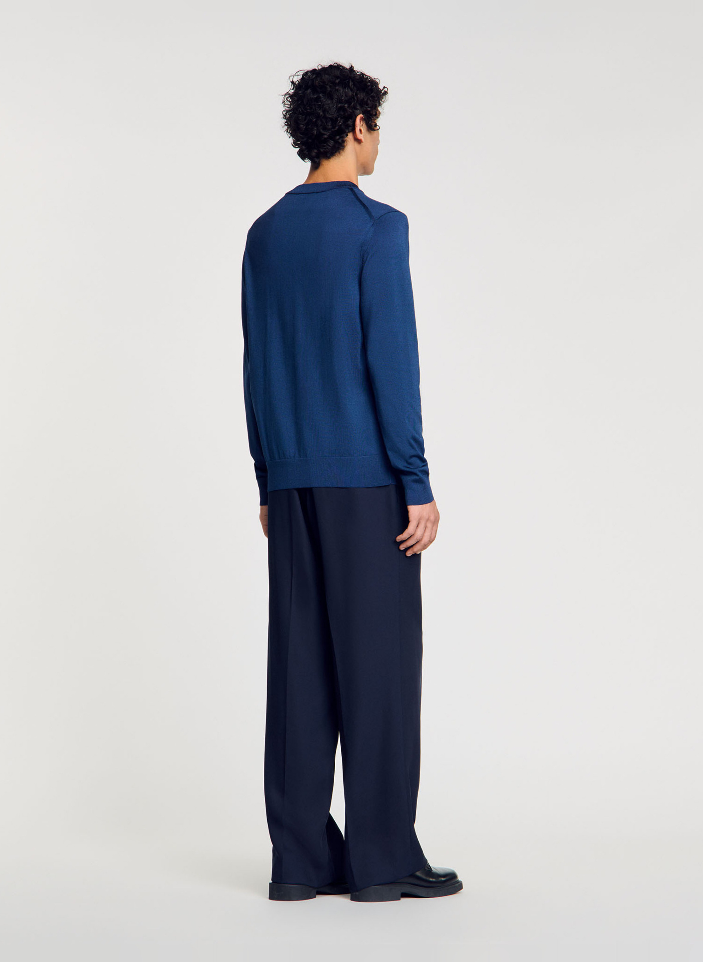 Sweat cintré à manches longues SANDRO Bleu