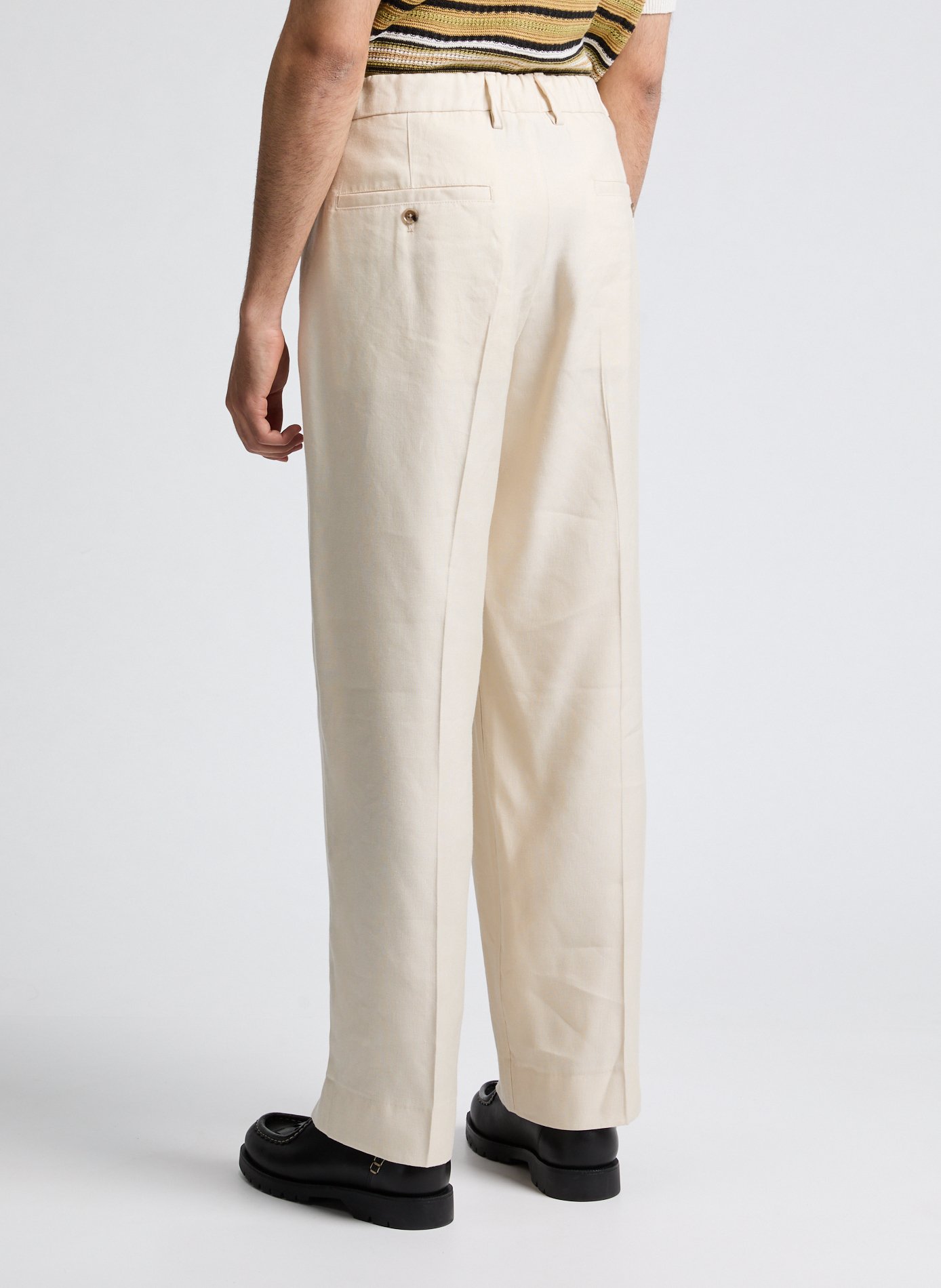 Linen-blend trousers Beige