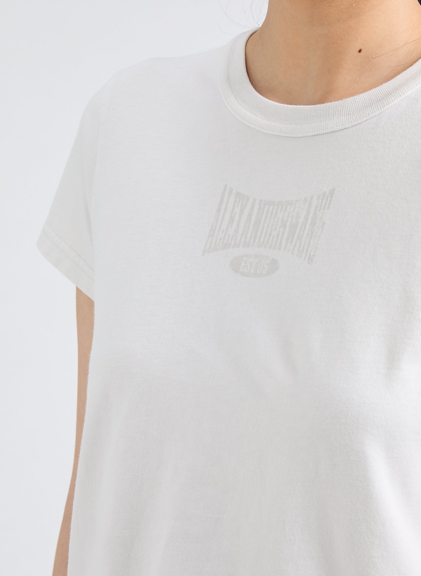 T-shirt imprimé en coton ALEXANDER WANG Blanc