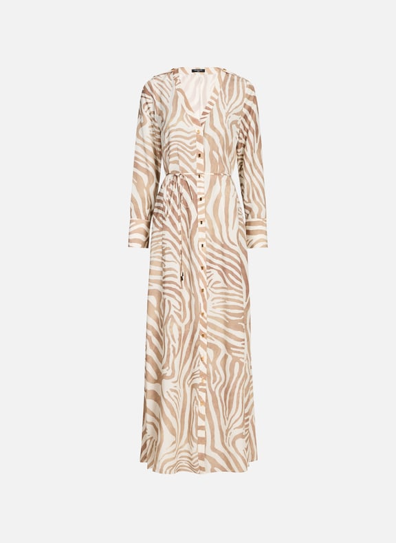 Zebra Print Maxi Dress Multicolour by GUESS GUESS Zebra Print Maxi Dress Multicolour