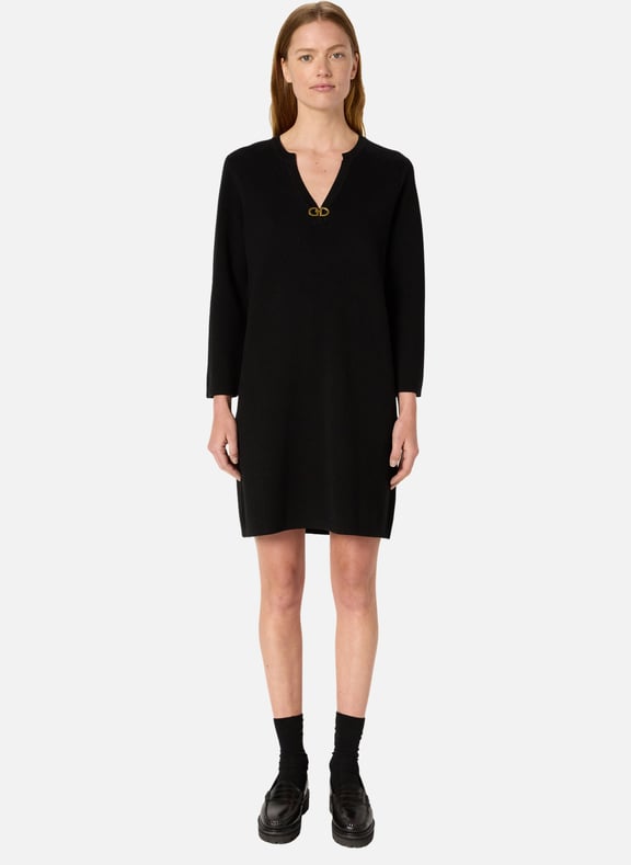 Robe droite en maille milano - lilia Noir by GERARD DAREL GERARD DAREL Robe droite en maille milano - lilia Noir