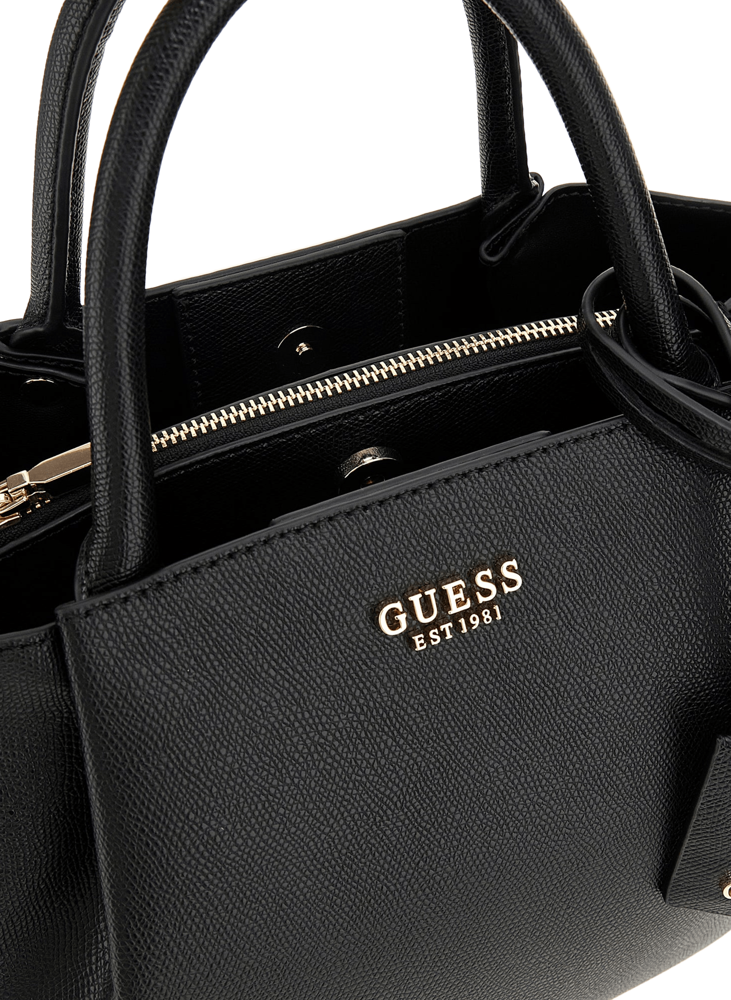 Sac à main zippé double anse GUESS Noir