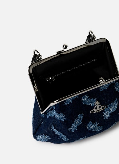 Sac bandoulière en denim usé de coton VIVIENNE WESTWOOD Sac bandoulière en denim usé de coton VIVIENNE WESTWOOD