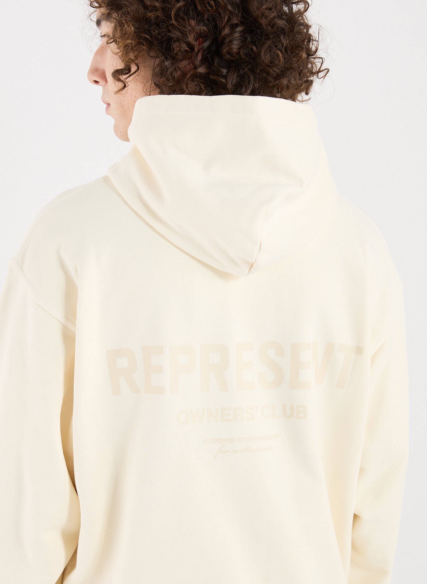 Cotton hoodie REPRESENT Beige