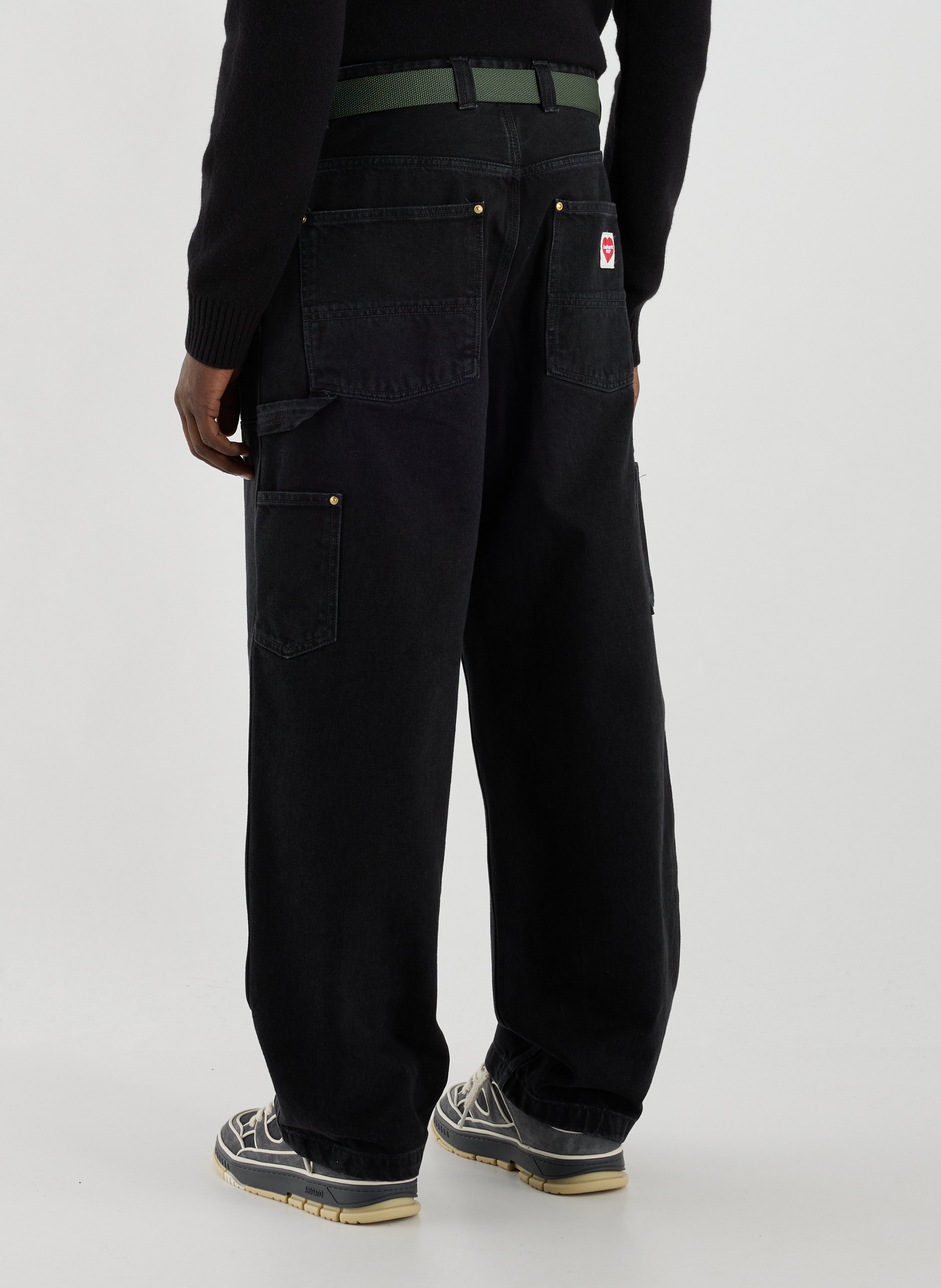 Straight leg multi-pocket cotton jeans CARHARTT WIP Black