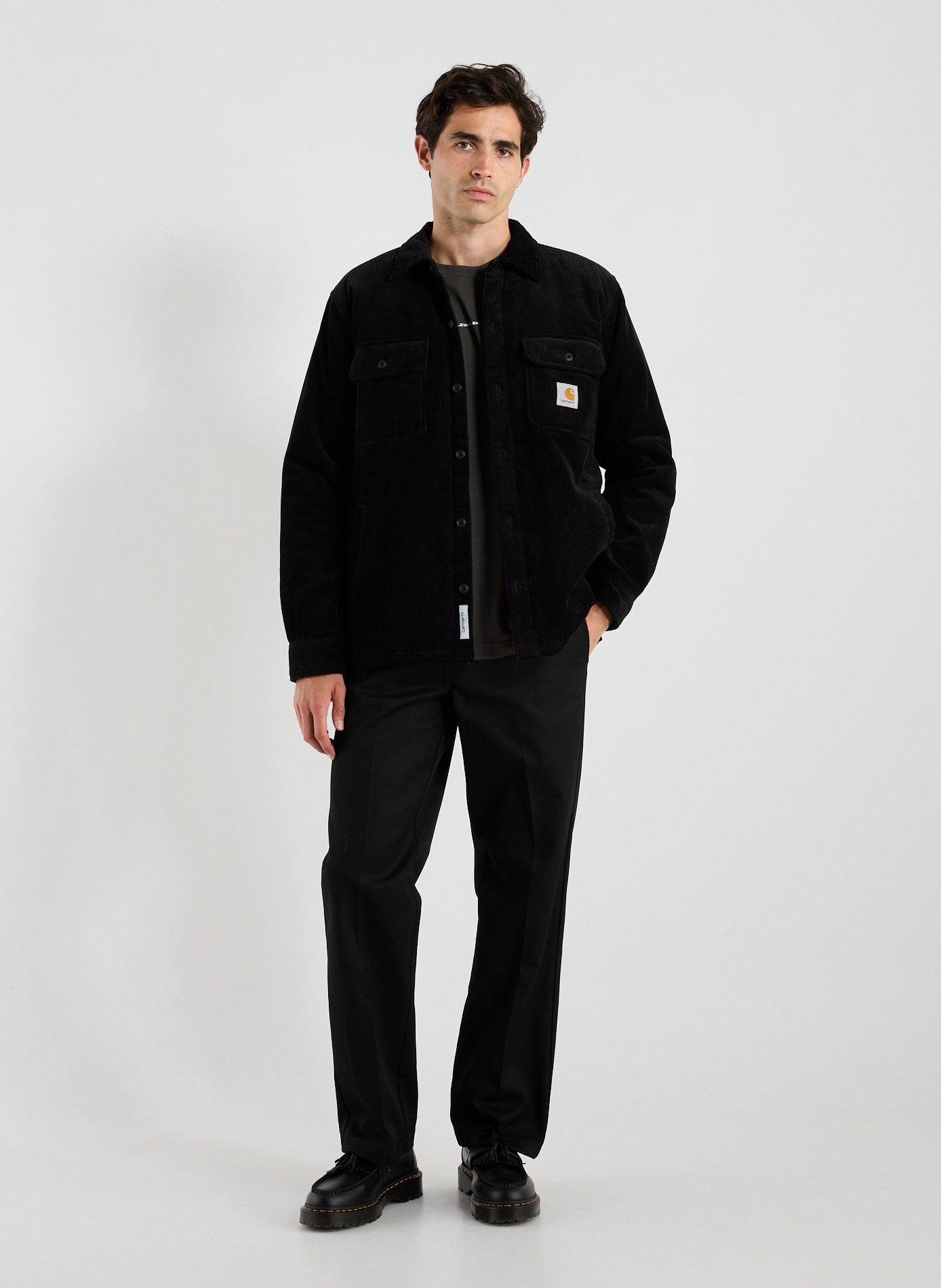 Lined corduroy jacket CARHARTT WIP Black