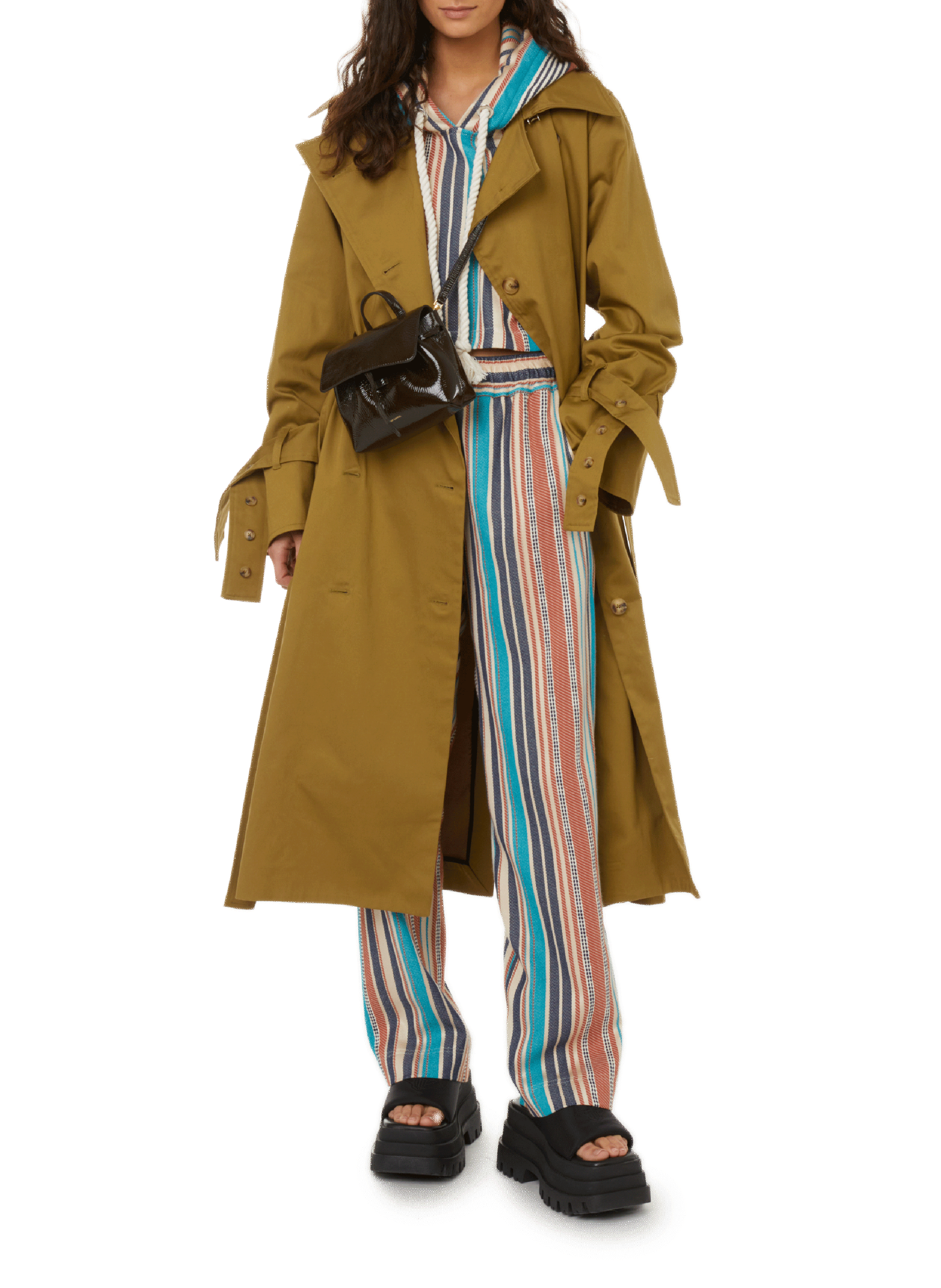 Hoodie rayé court BENJAMIN BENMOYAL Multicolore