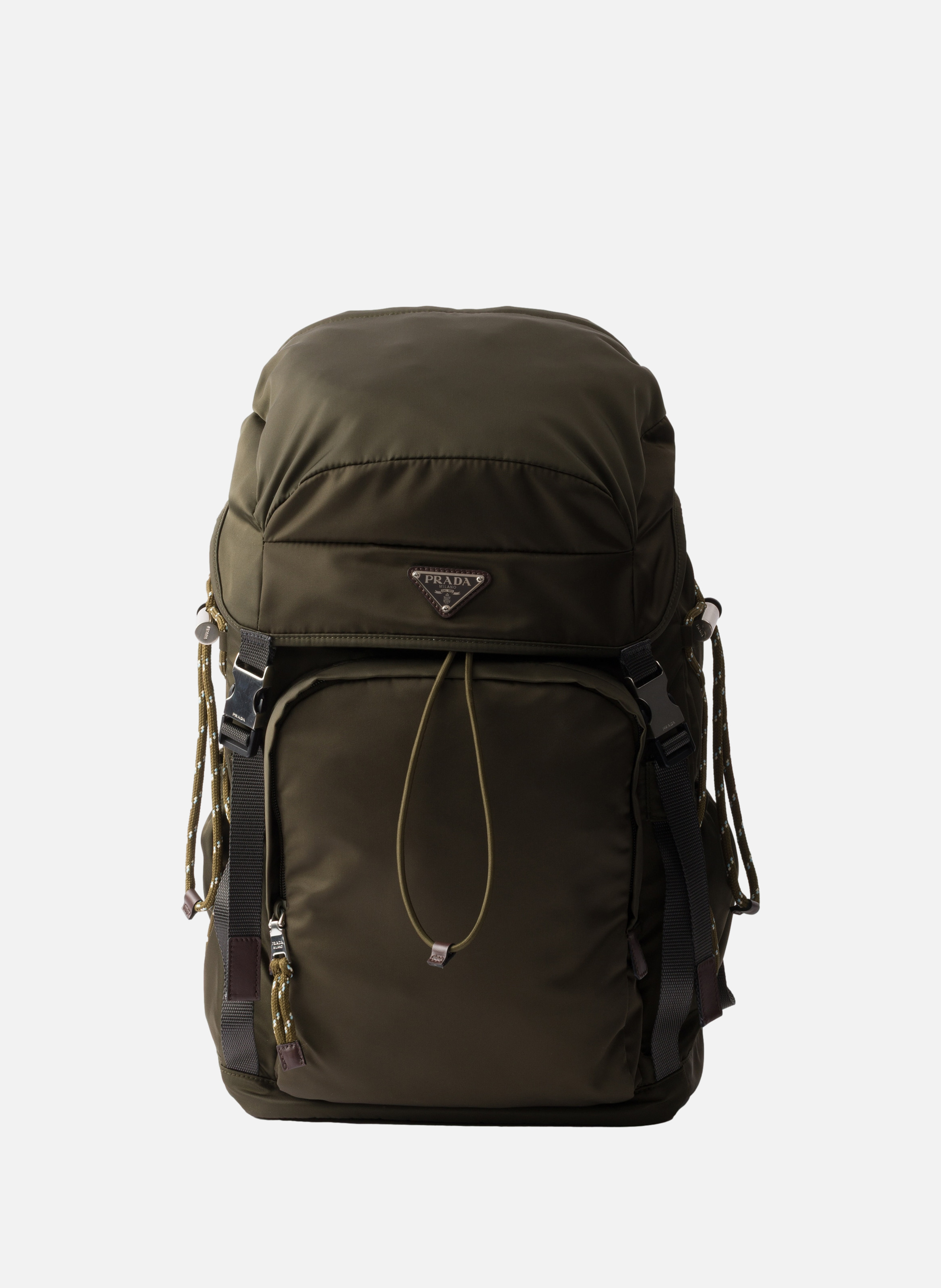 Sac à dos prada speedrock en re-nylon et cuir PRADA Vert