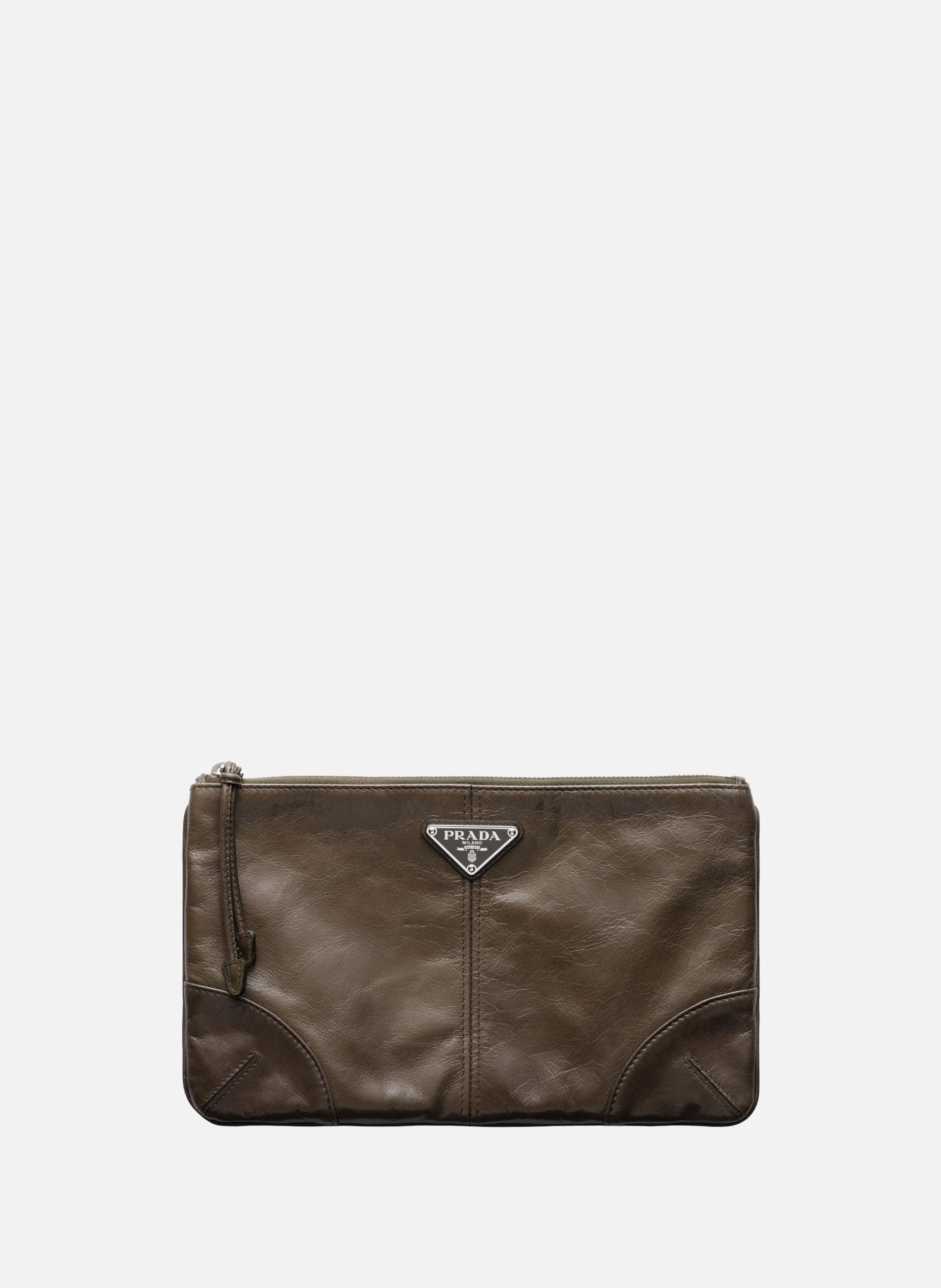 Pochette en cuir PRADA Vert